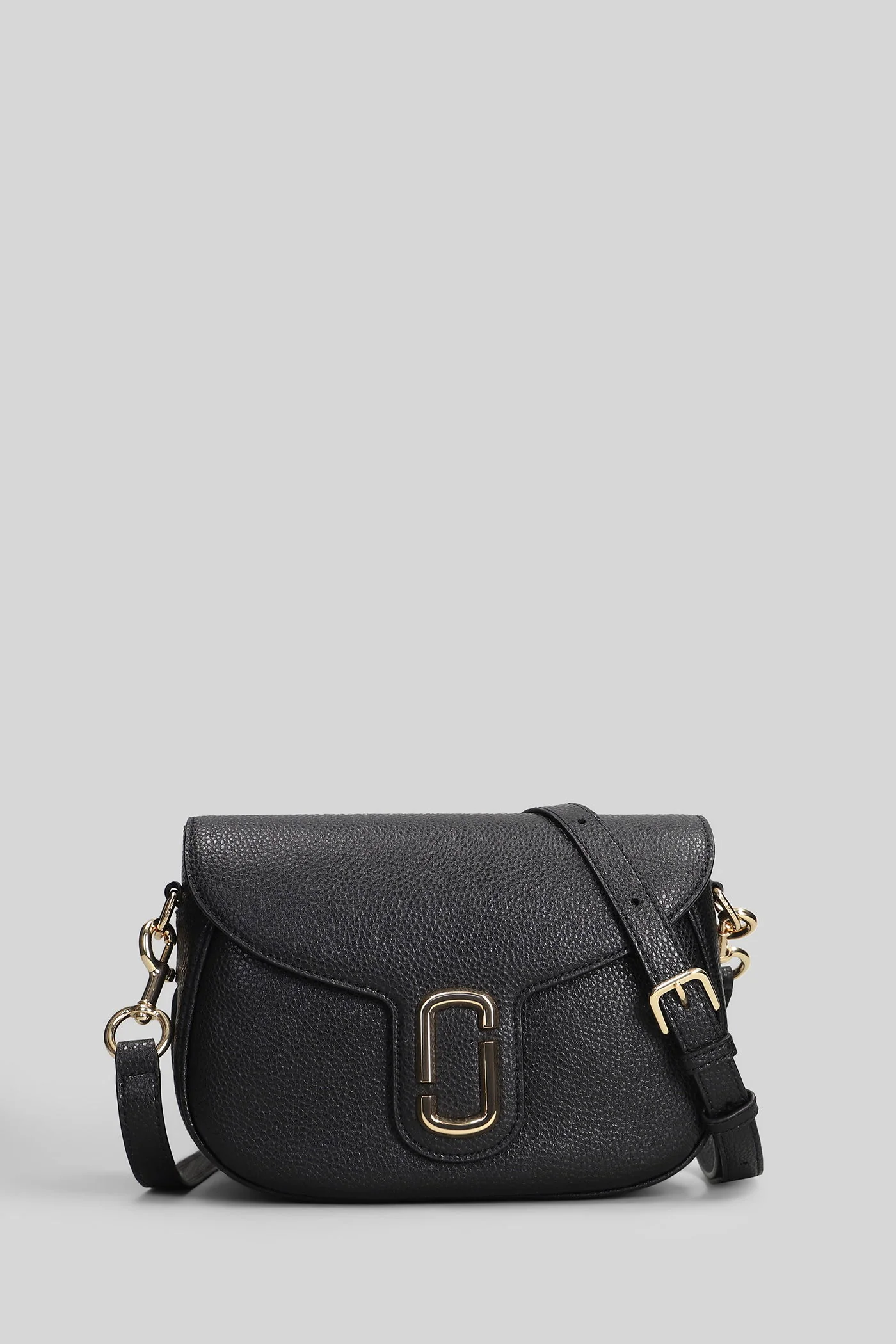 The large saddle Shoulder bag in black leather