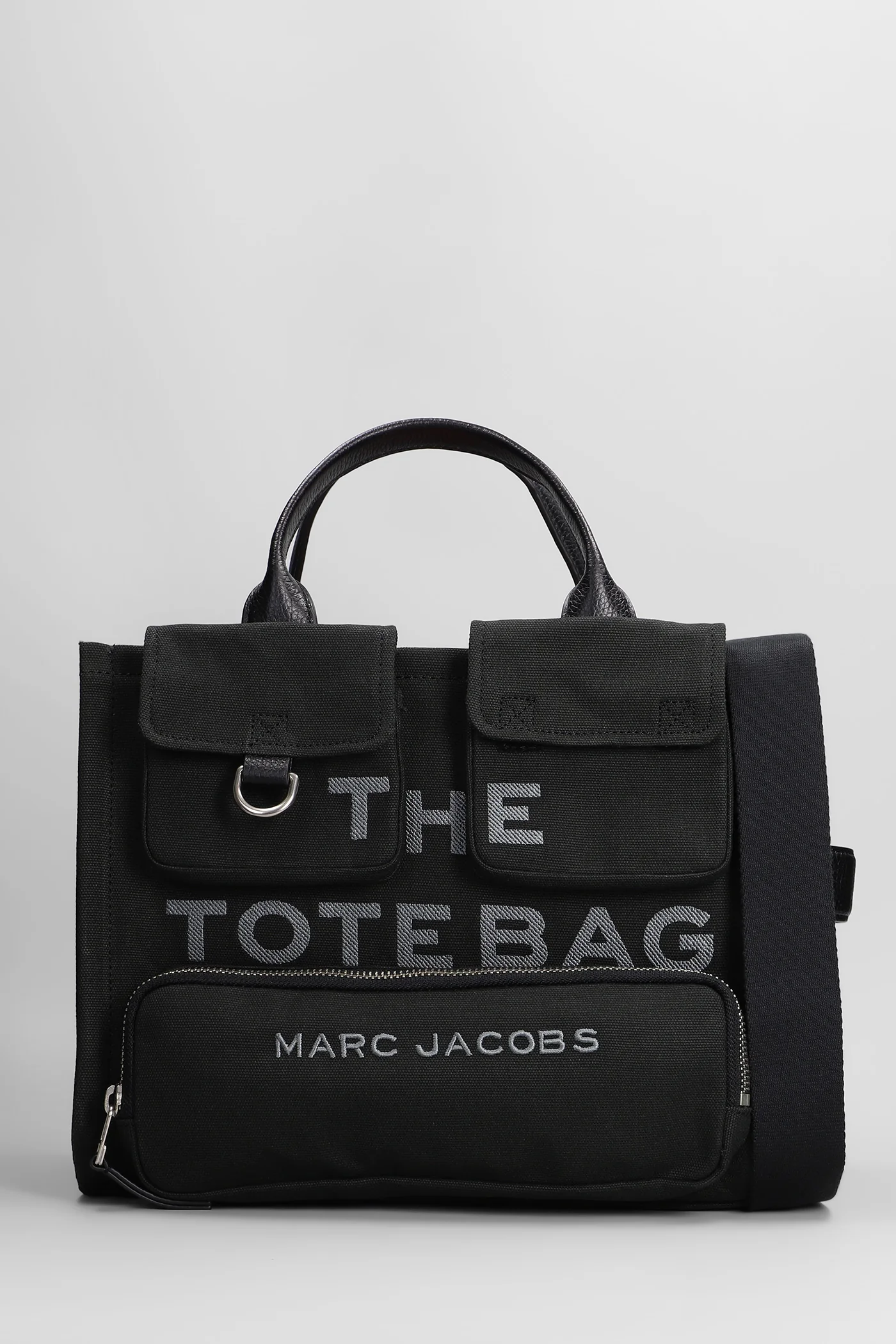 The medium tote Tote in black cotton