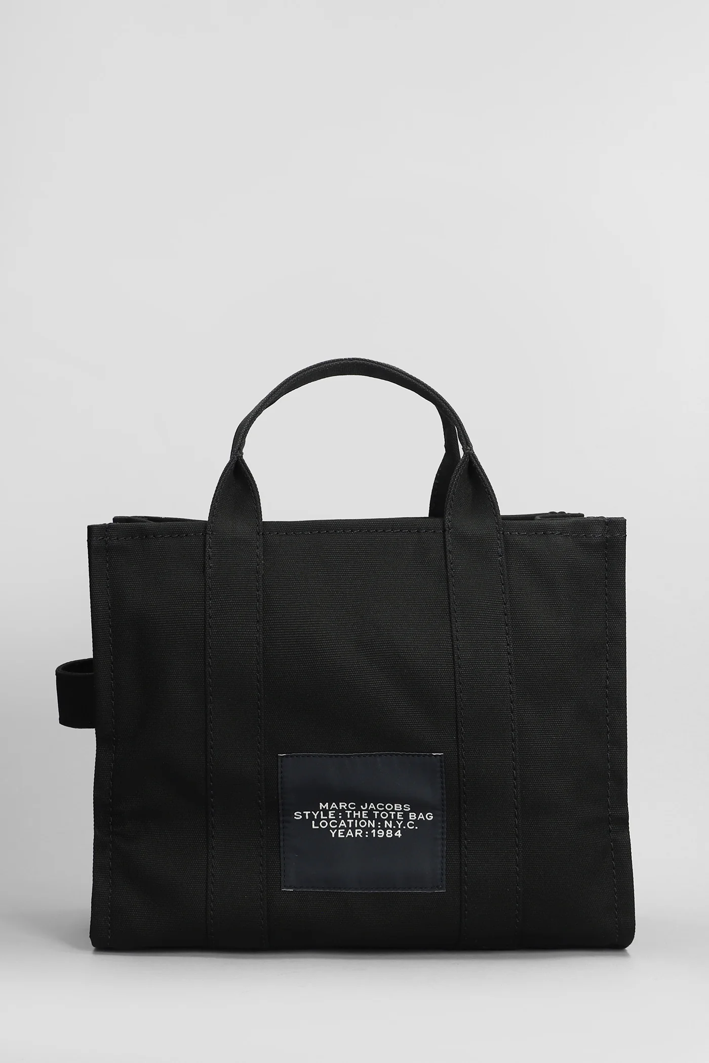 The medium tote Tote in black cotton - Image 3