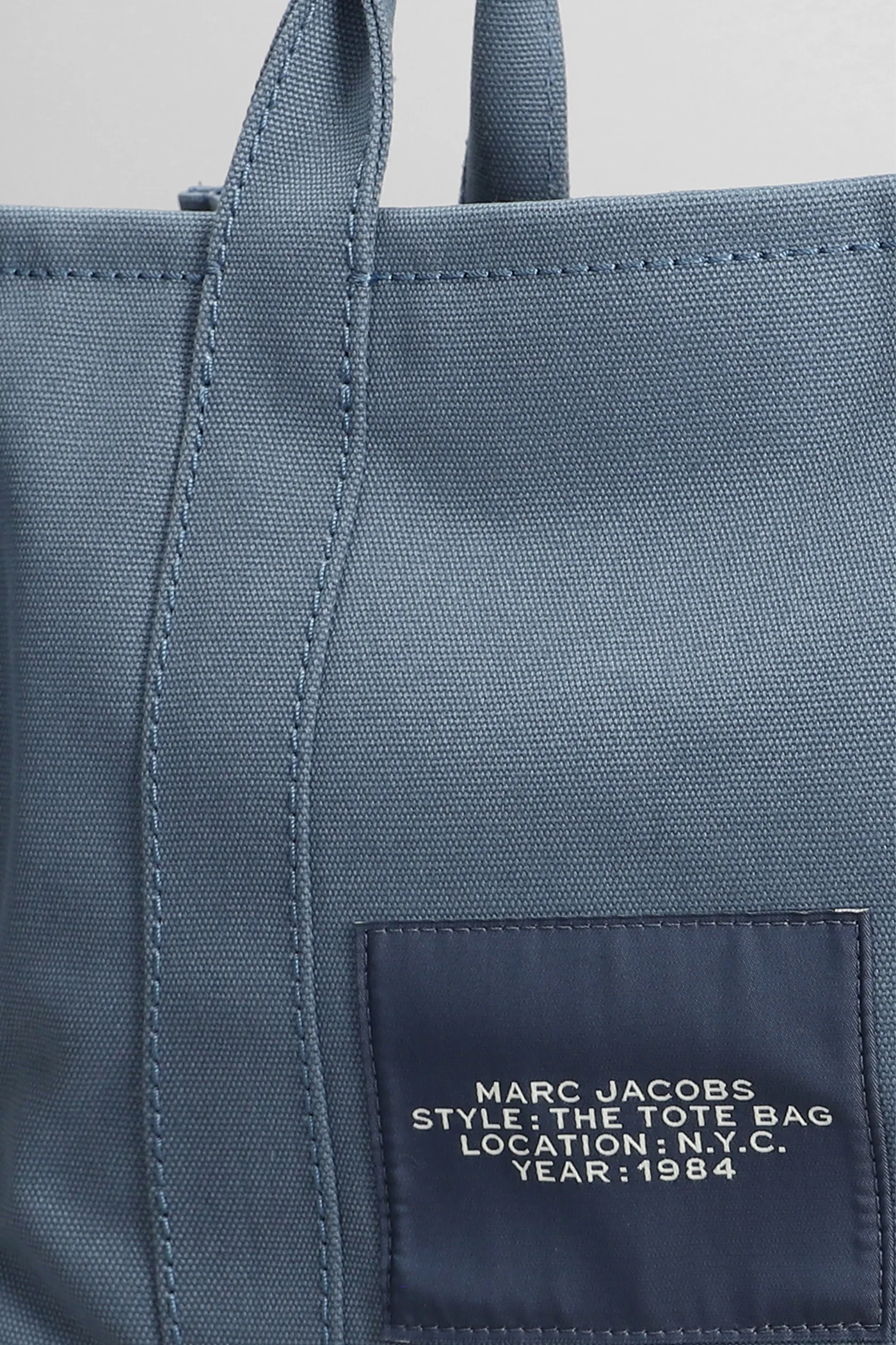 The medium tote Tote in blue cotton - Image 4