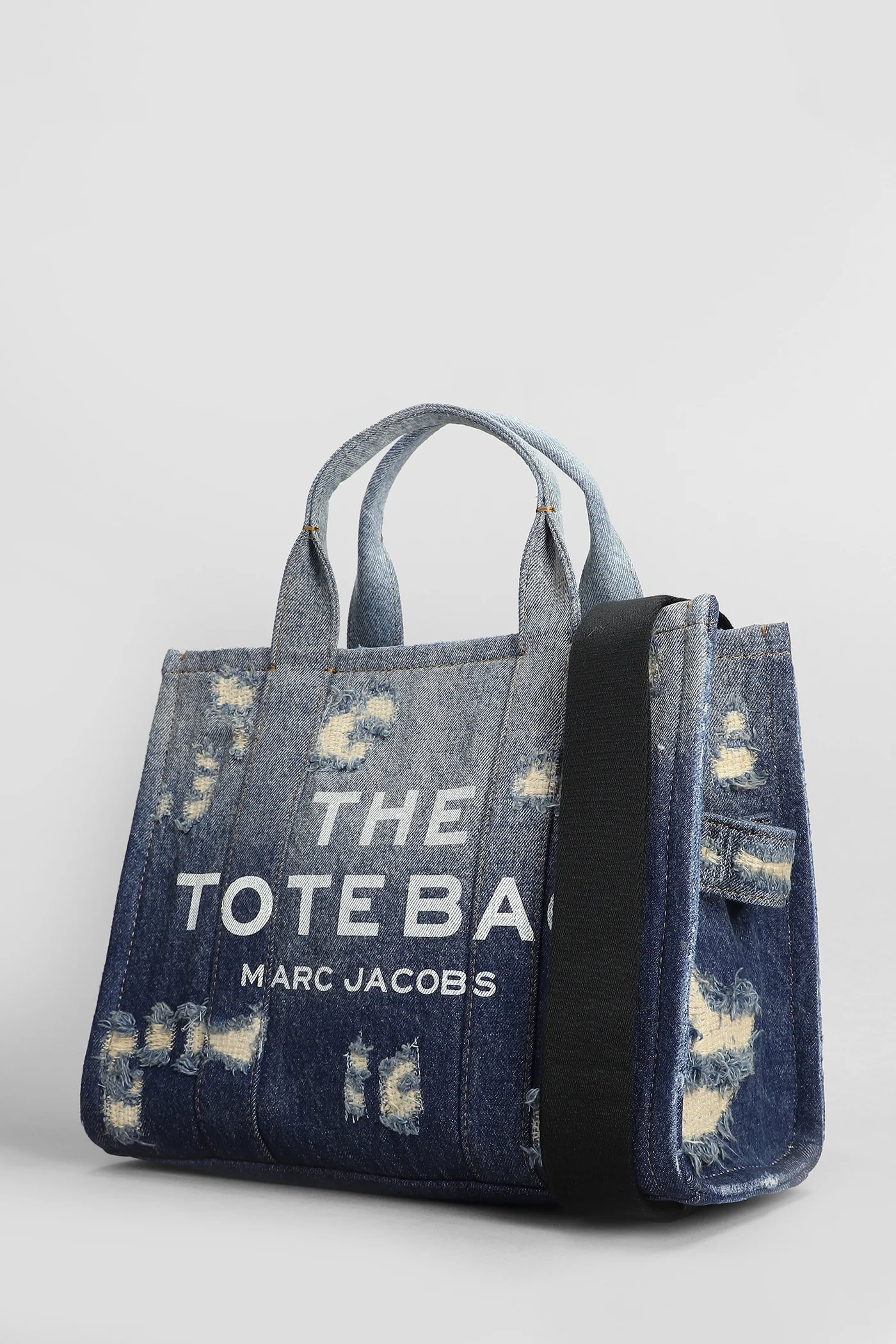 The medium tote Tote in blue cotton - Image 2