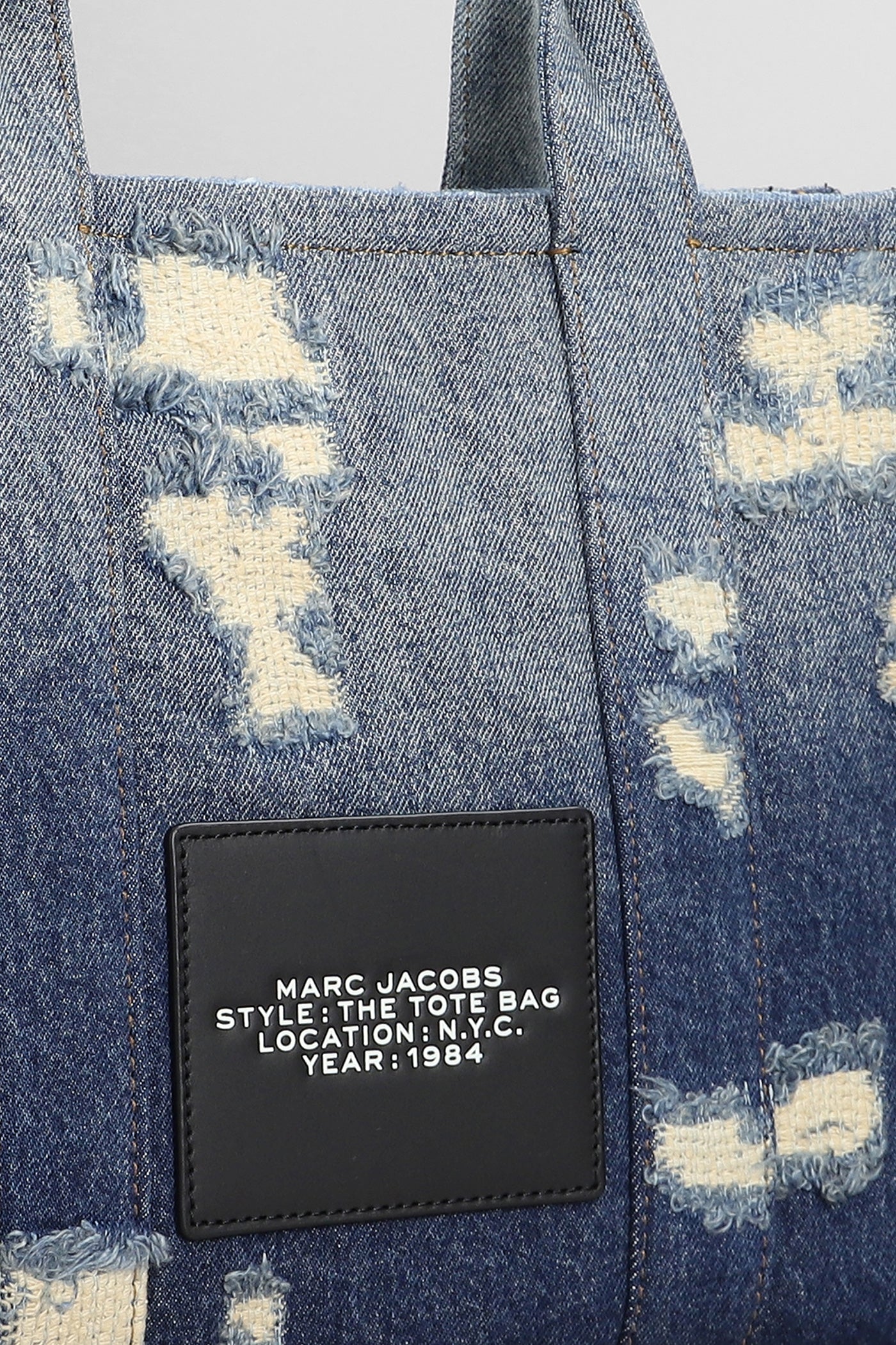 The medium tote Tote in blue cotton - Image 4
