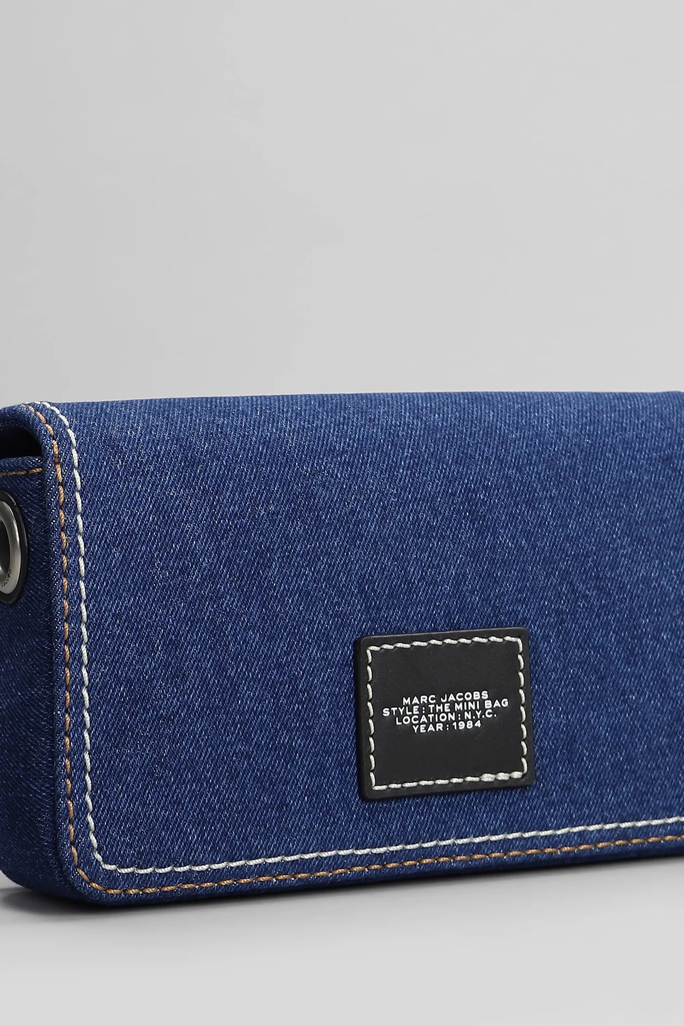 The mini bag Shoulder bag in blue cotton - Image 4