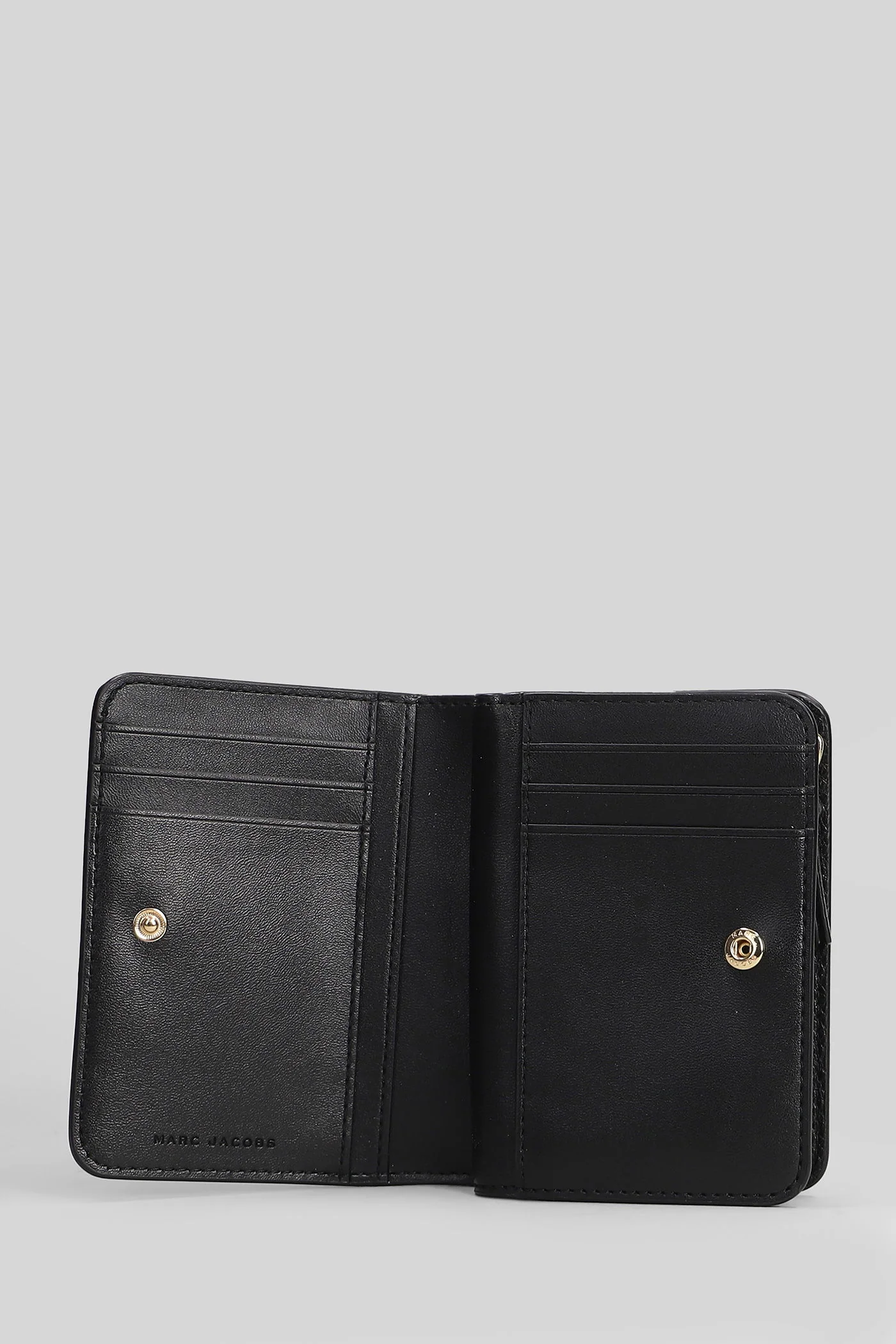 The mini compact Wallet in black leather - Image 4