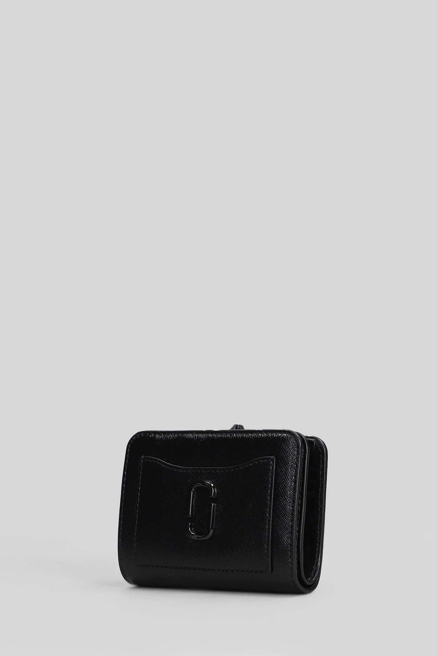 The mini compact Wallet in black leather - Image 2