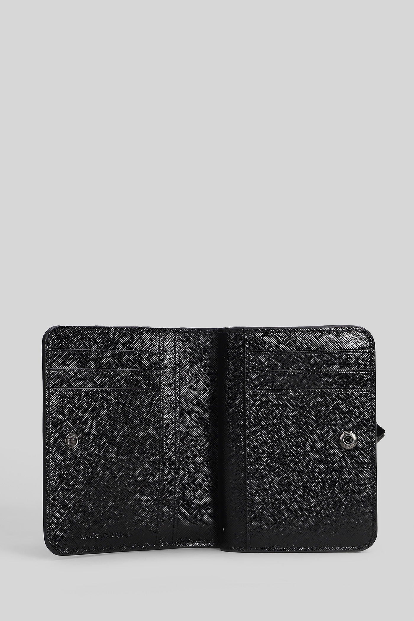 The mini compact Wallet in black leather - Image 4