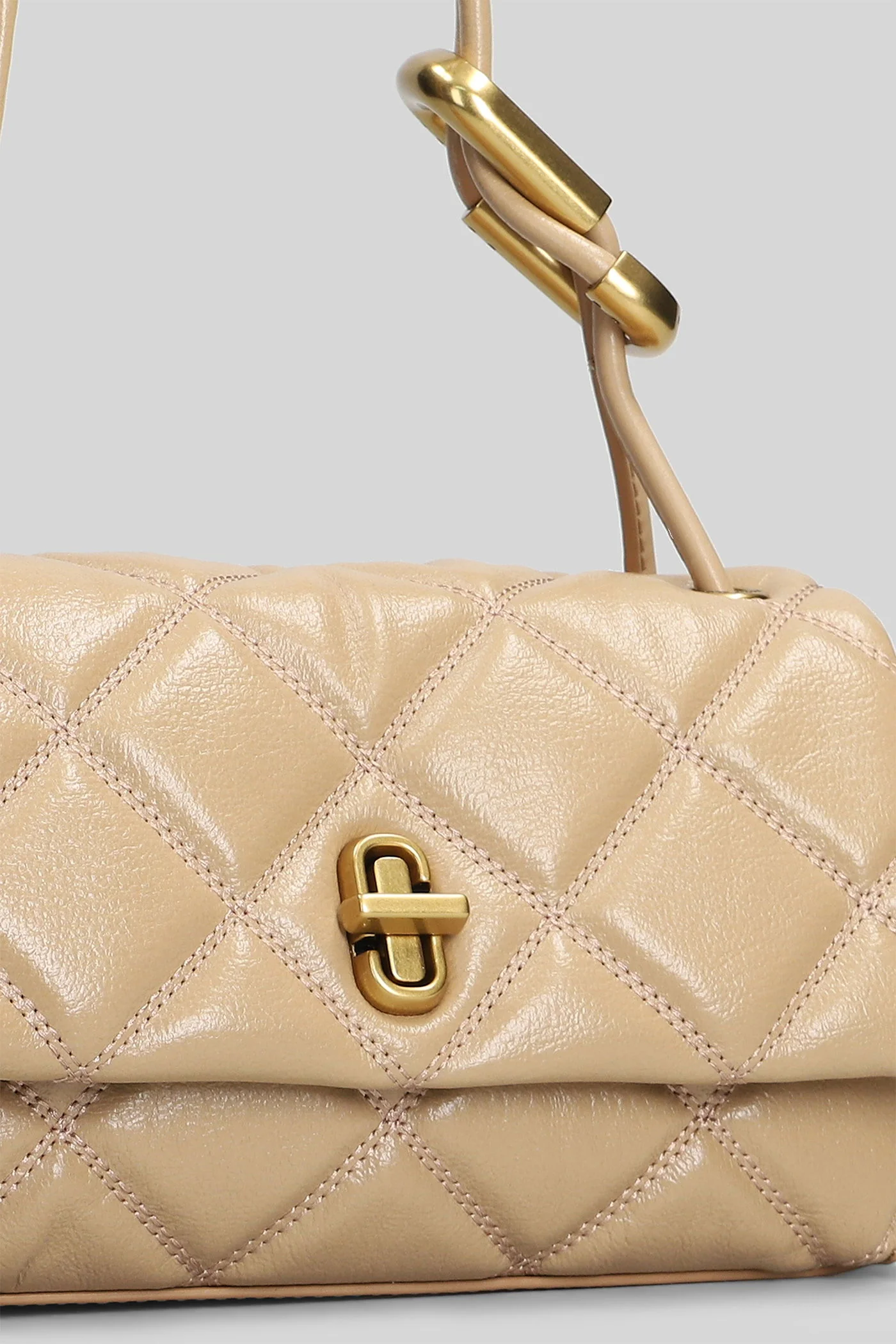 The mini dual shoulder Shoulder bag in Camel leather - Image 20
