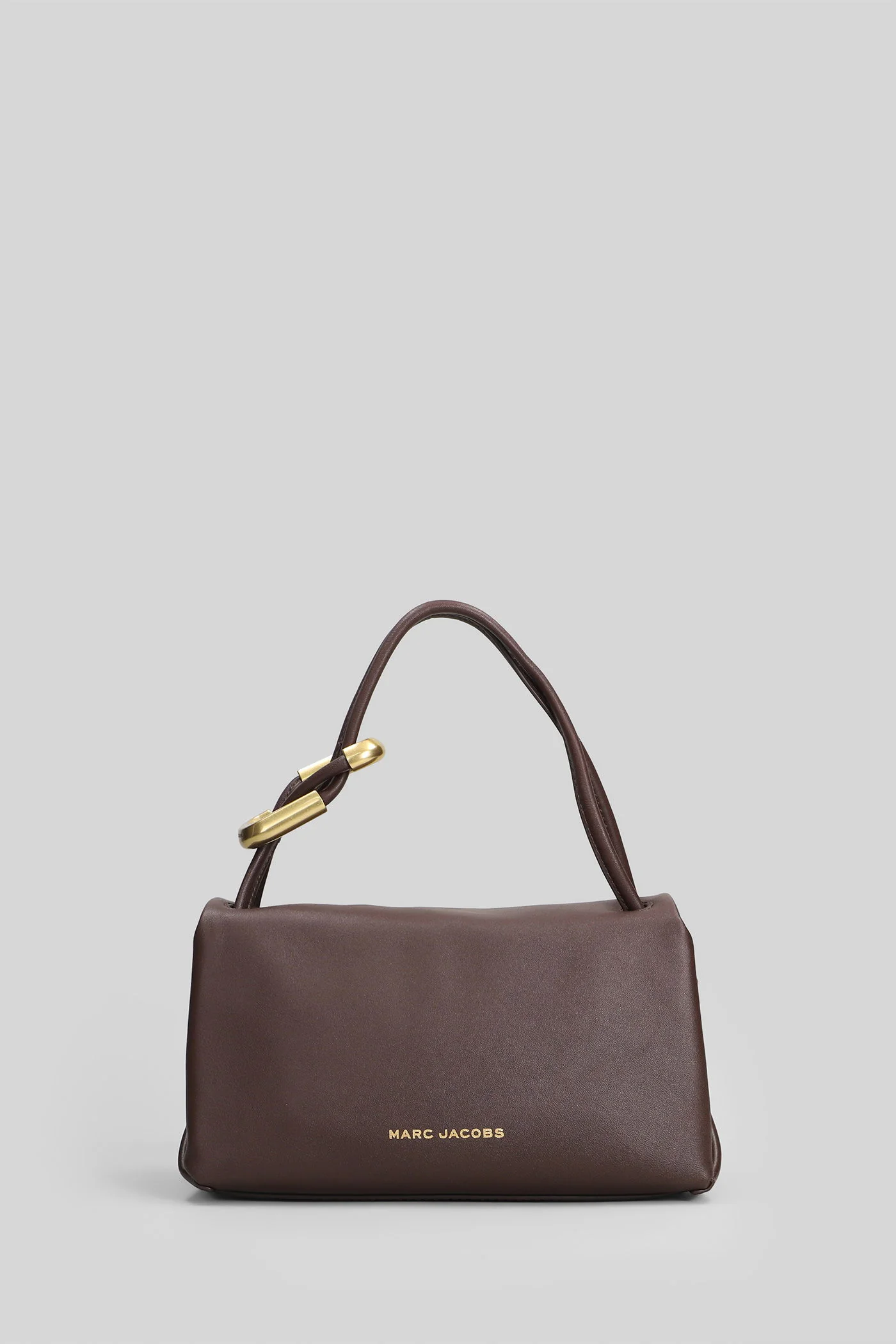 The mini dual top Shoulder bag in brown leather - Image 3