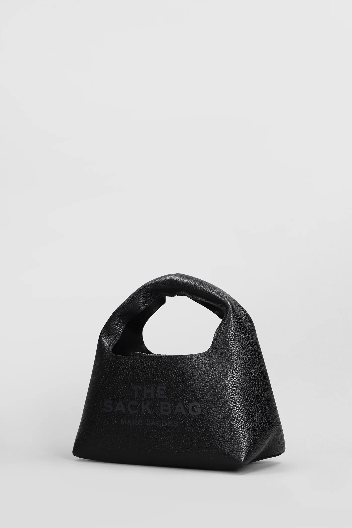 The mini sack Hand bag in black leather - Image 2