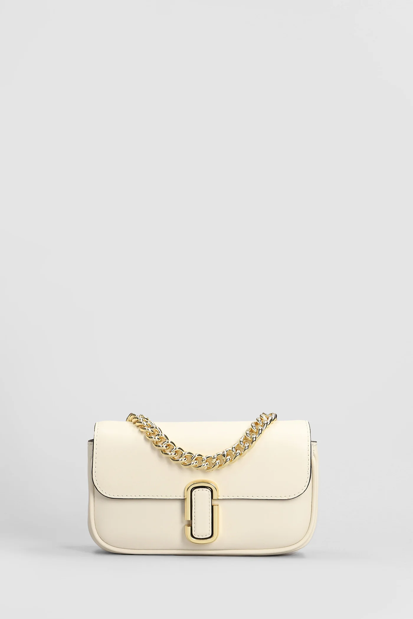 The Mini Shoulder Shoulder bag in beige leather
