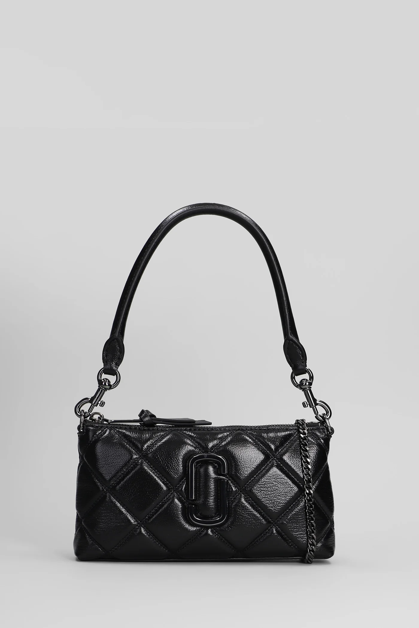The pochette Shoulder bag in black leather