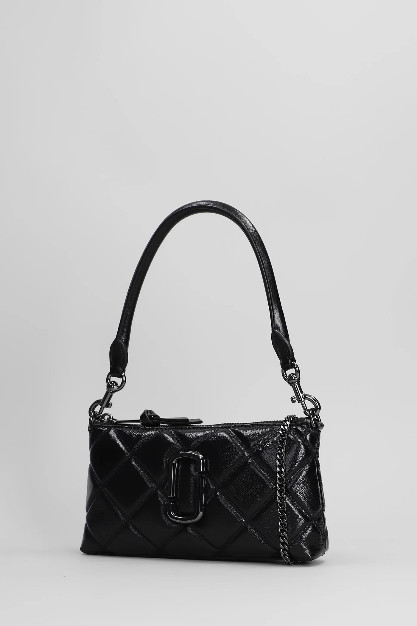 The pochette Shoulder bag in black leather - Image 2