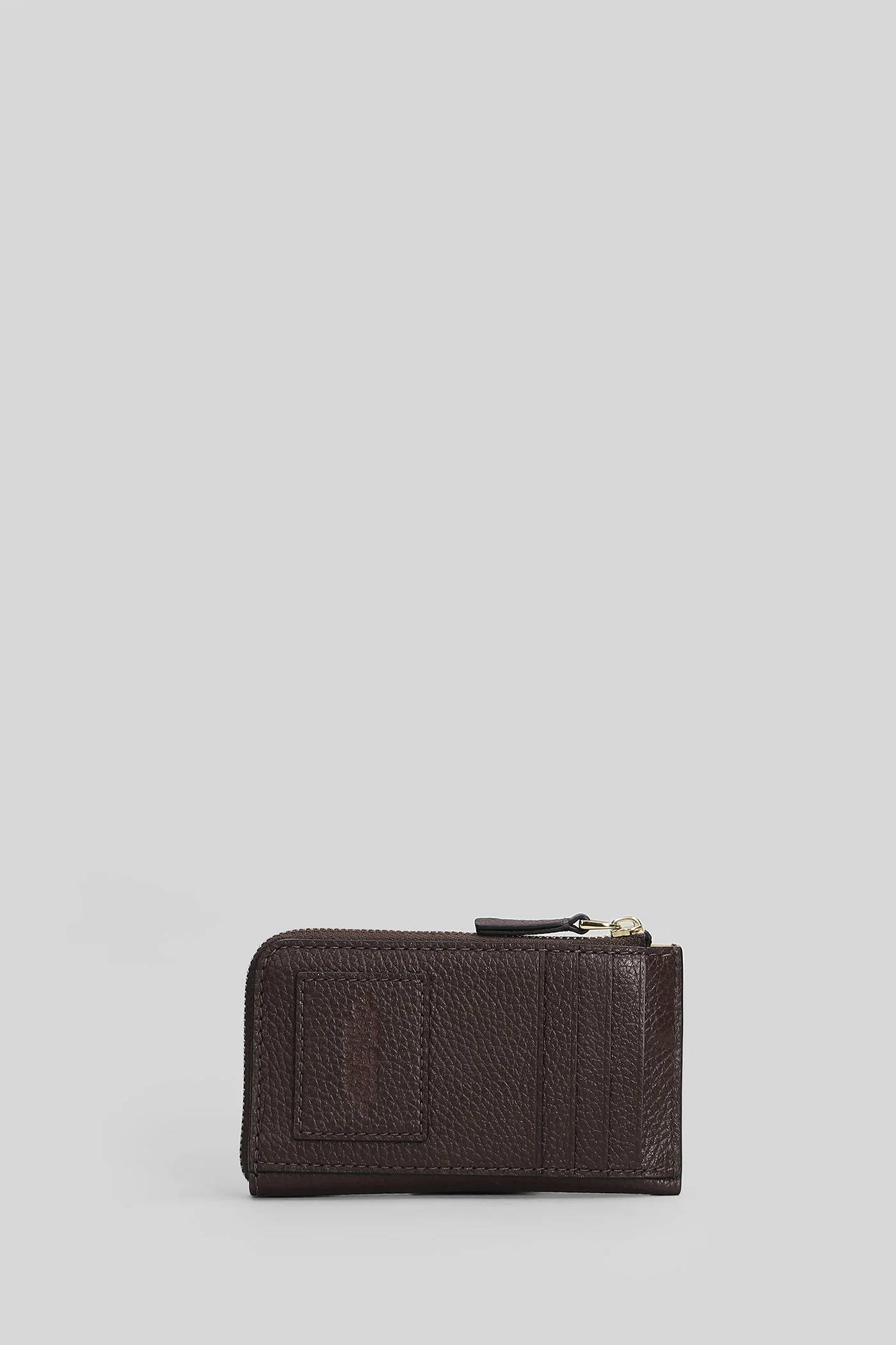 The rop zip multi Wallet in brown leather - Image 3