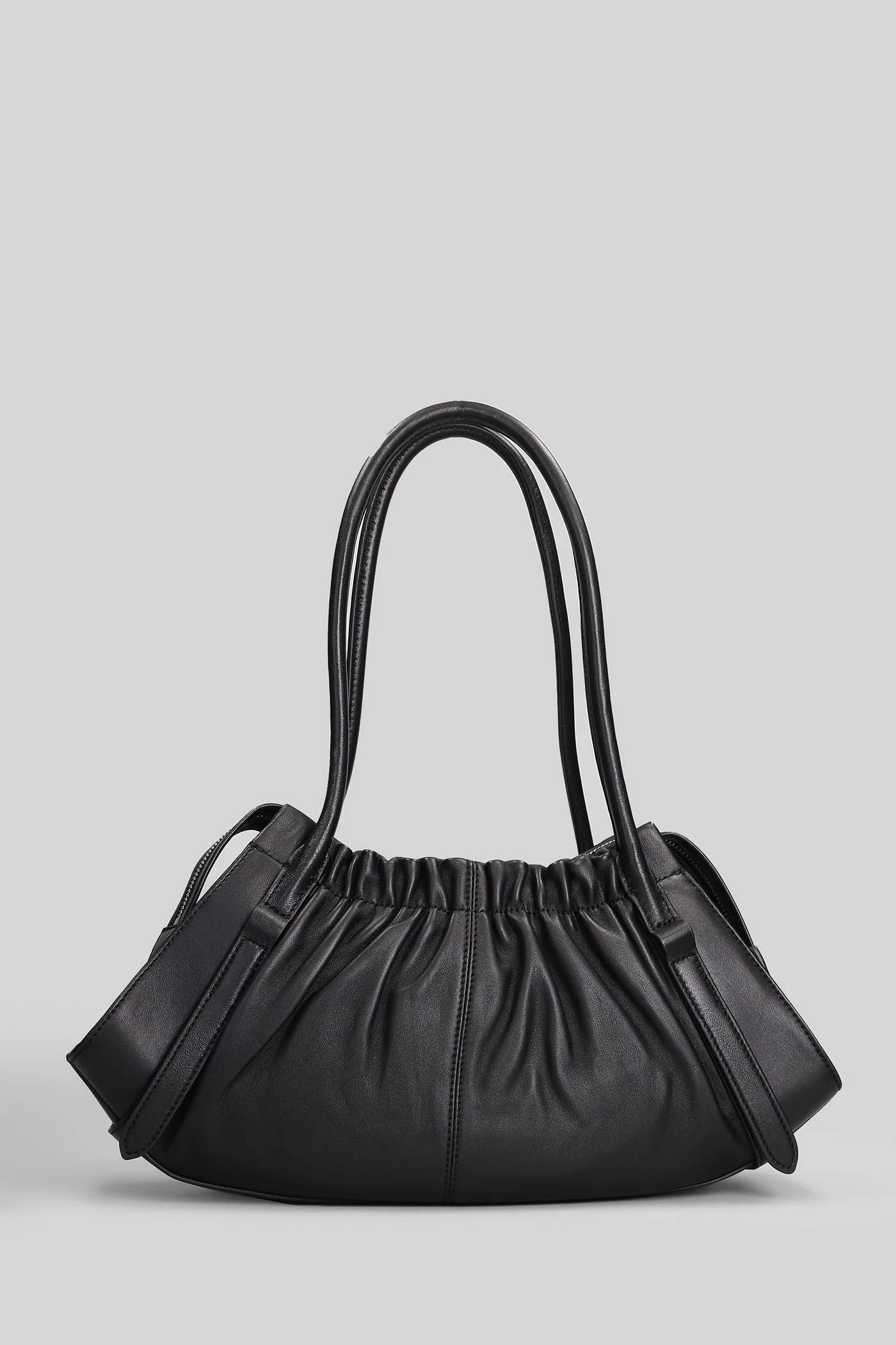The satchel Shoulder bag in black leather - Image 3
