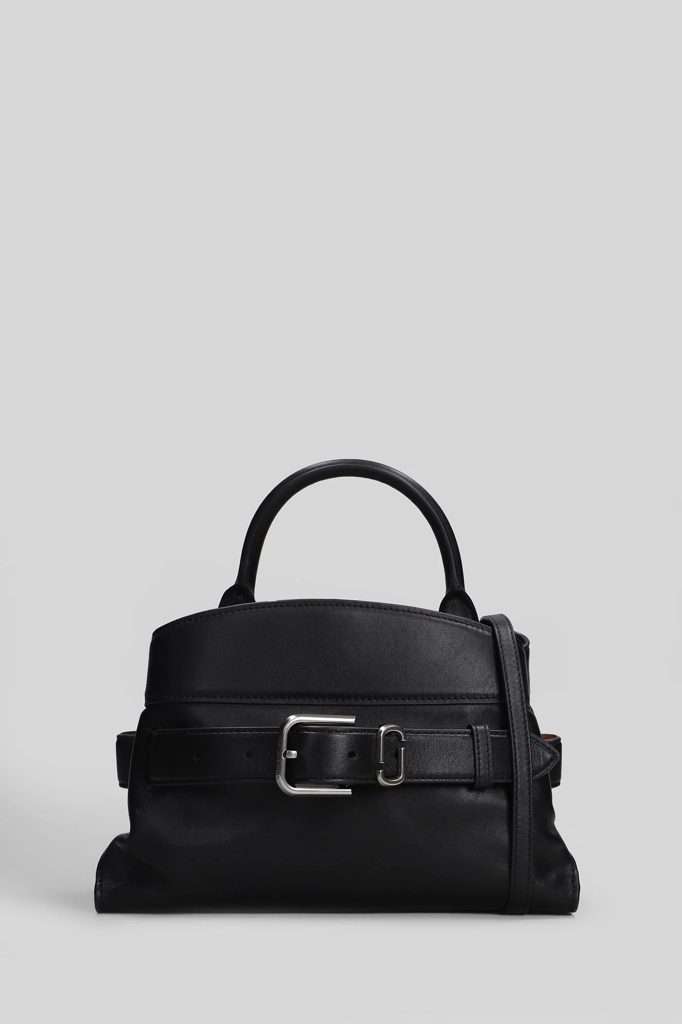 The small satchel Hand bag in black leather