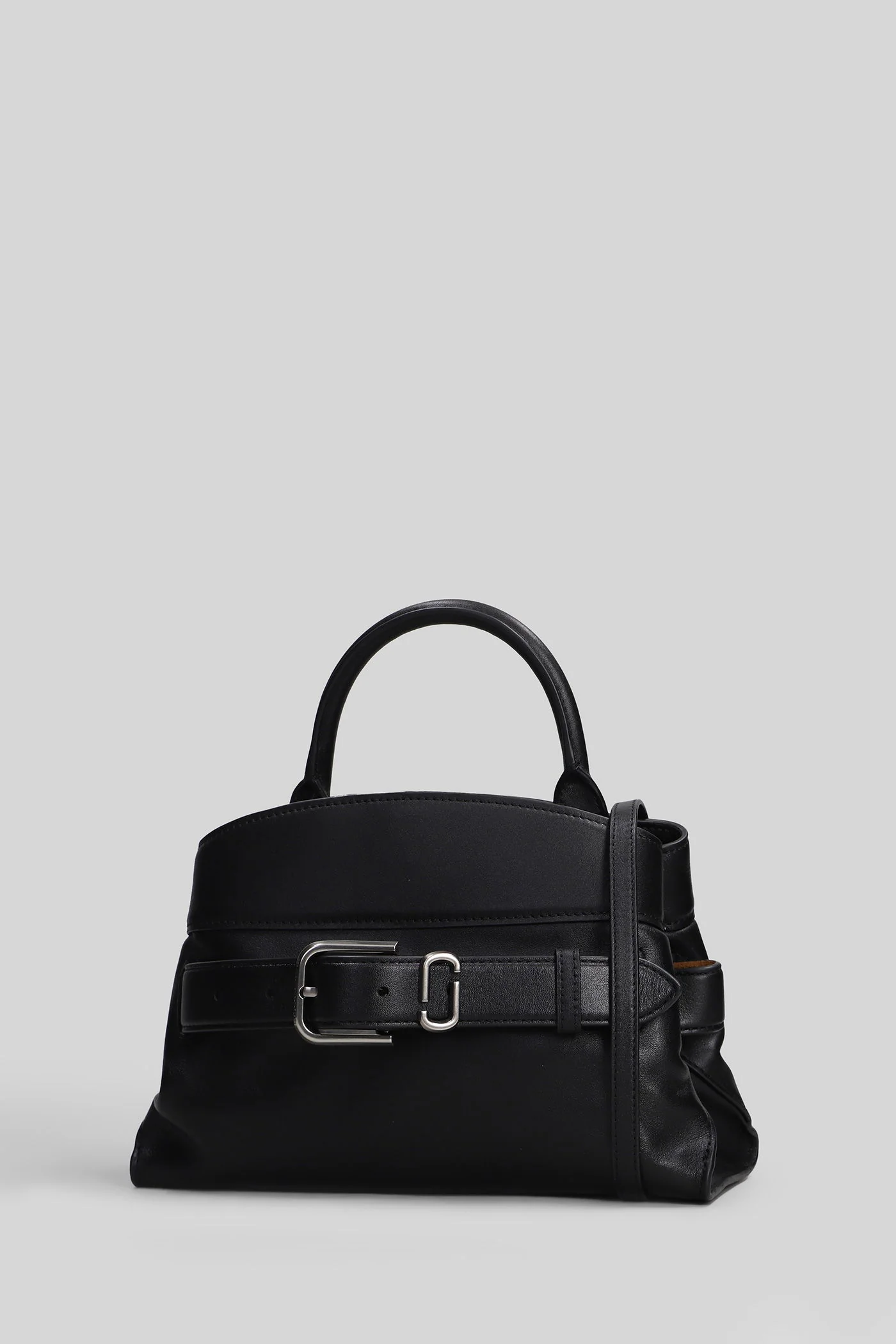 The small satchel Hand bag in black leather - Image 2
