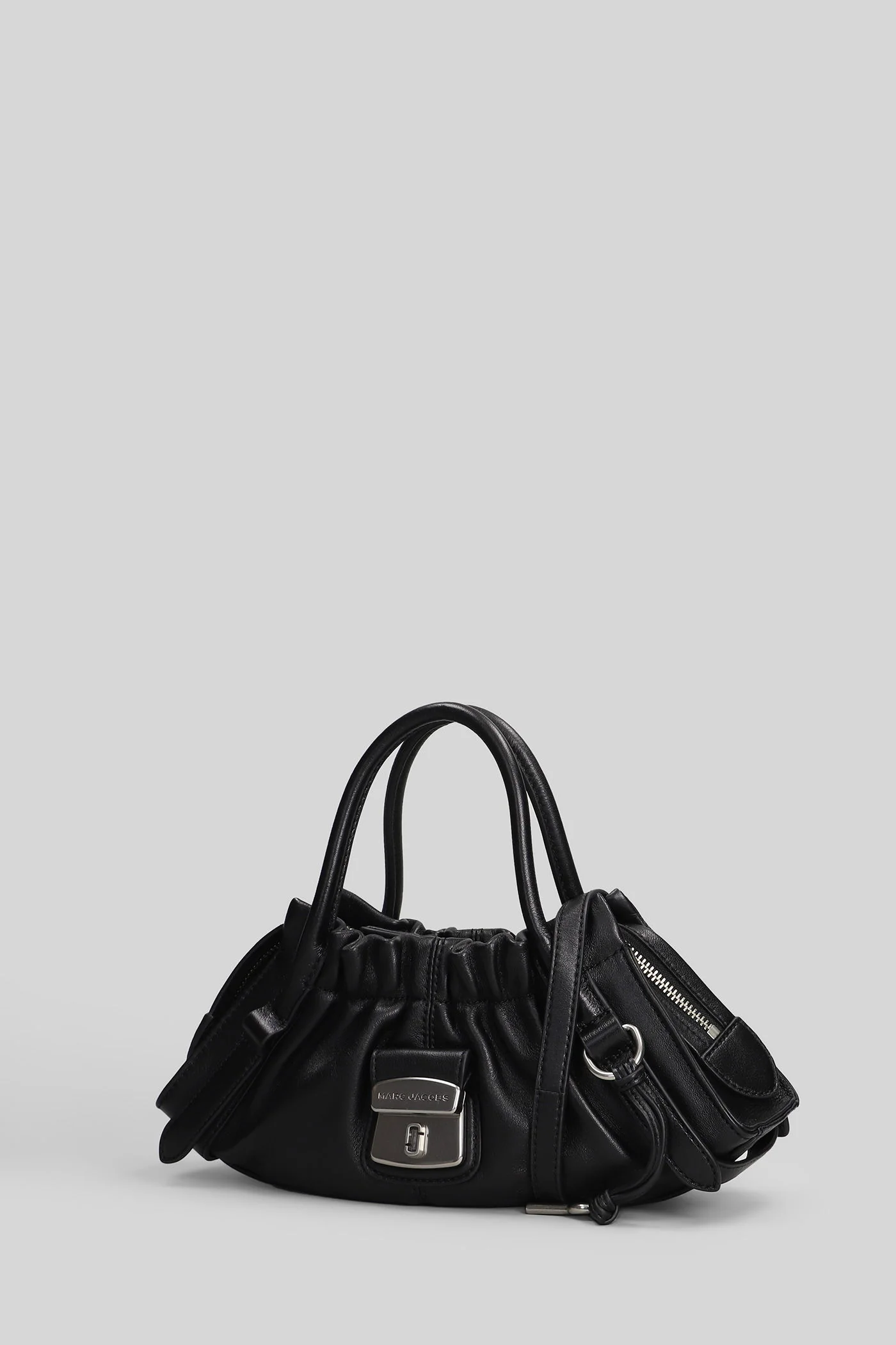 The small satchel Shoulder bag in black leather - Image 2