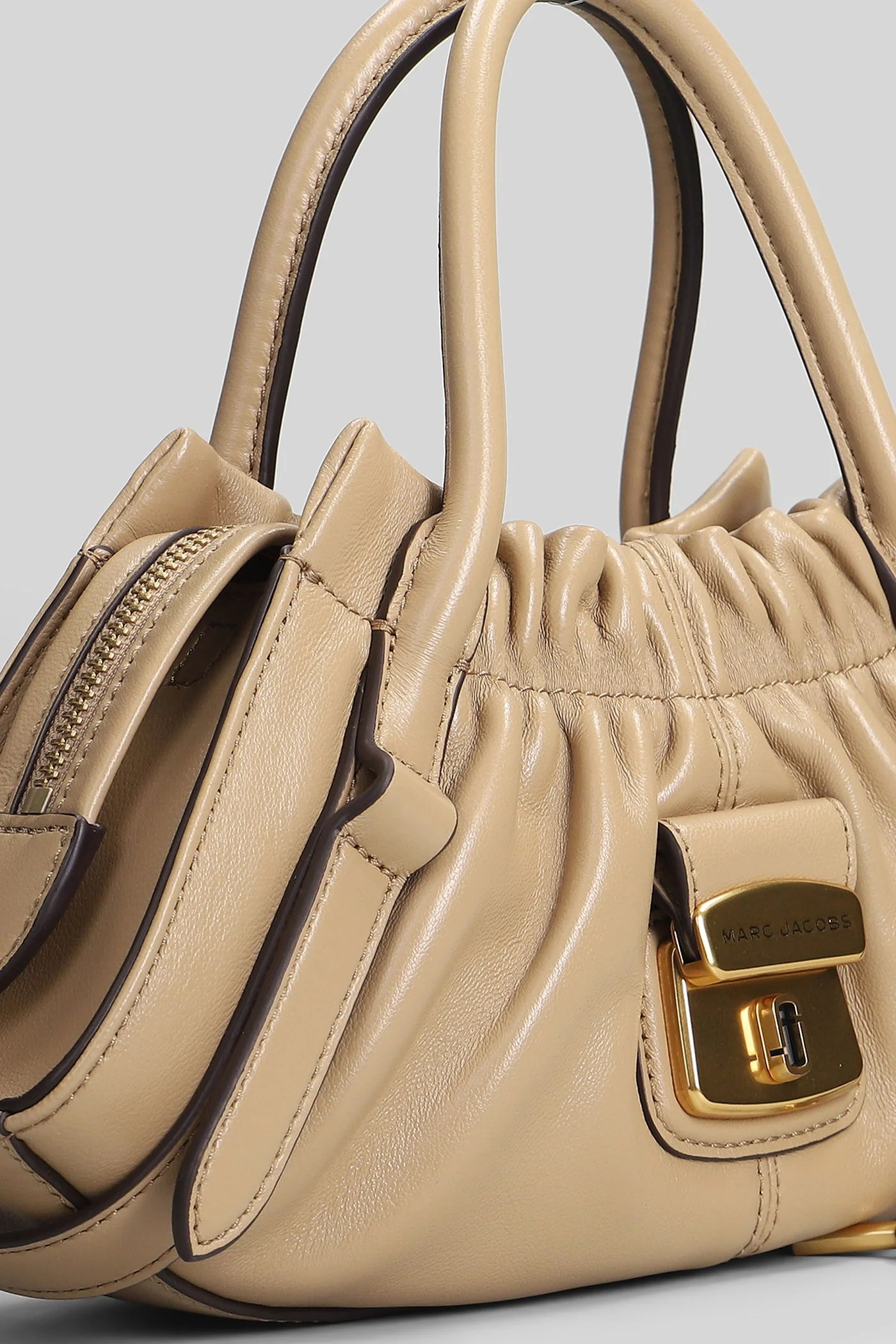 The small satchel Shoulder bag in Camel leather - Image 4