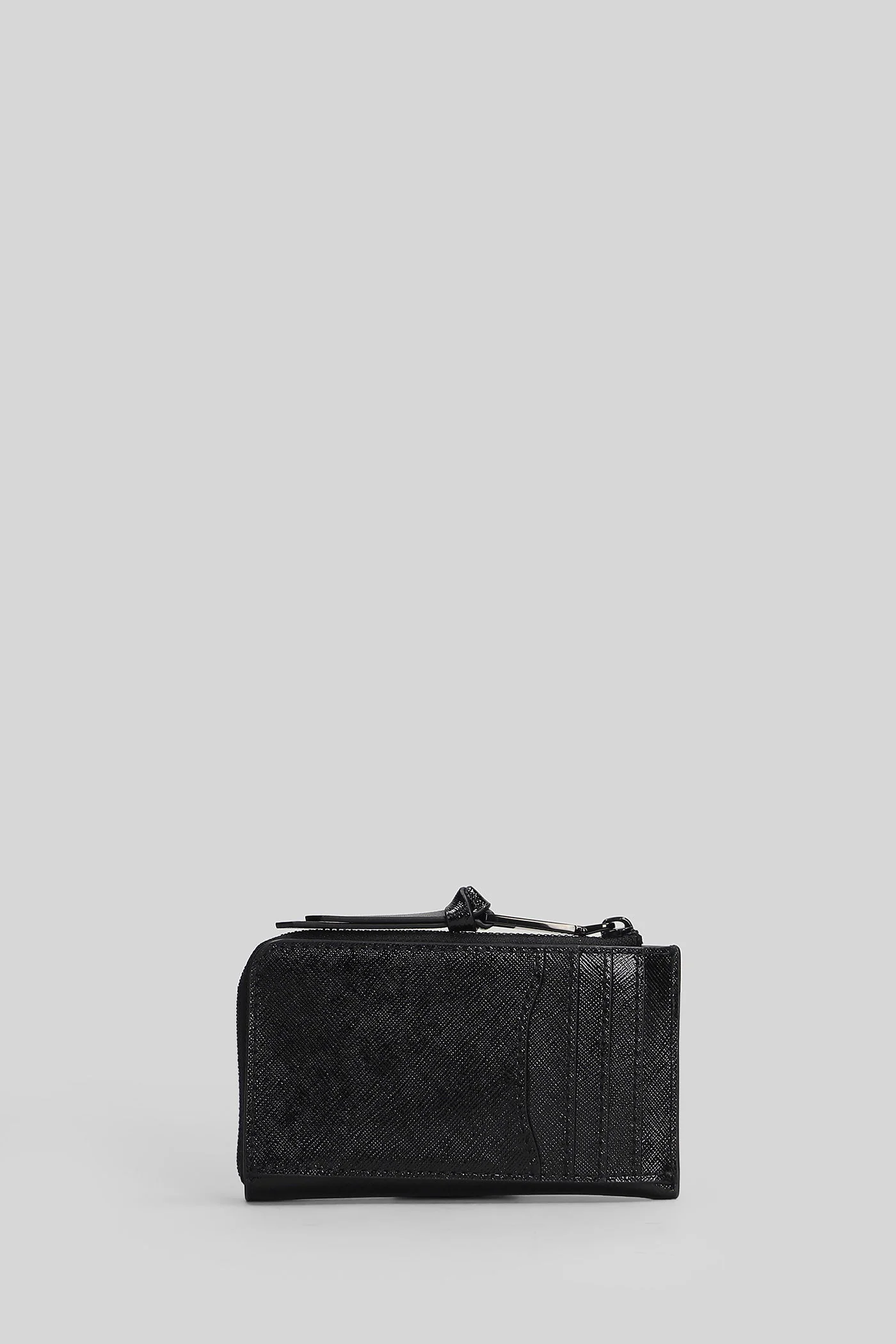 The top zip milti Wallet in black leather - Image 3
