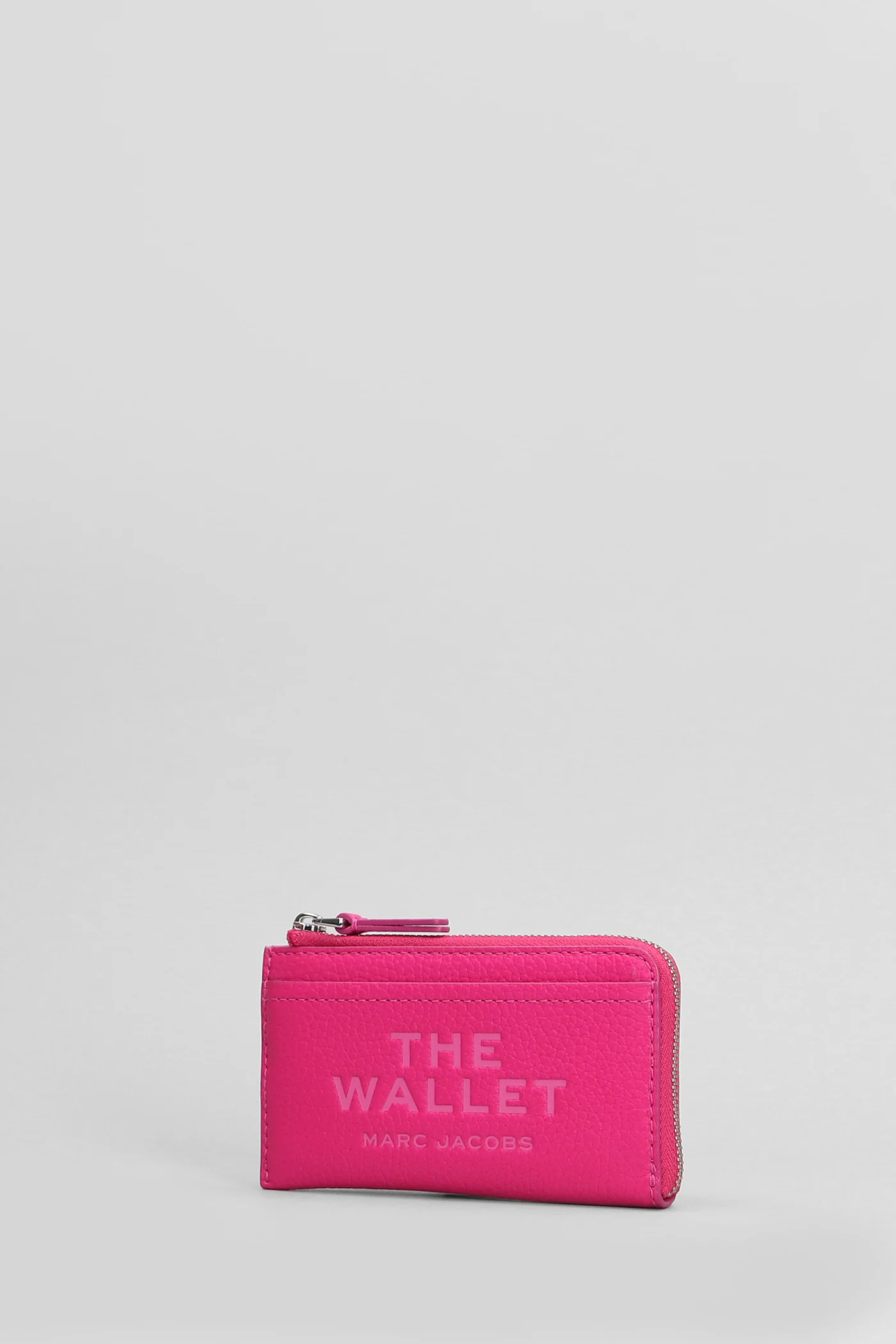 The top zip multi Wallet in fuxia leather - Image 2