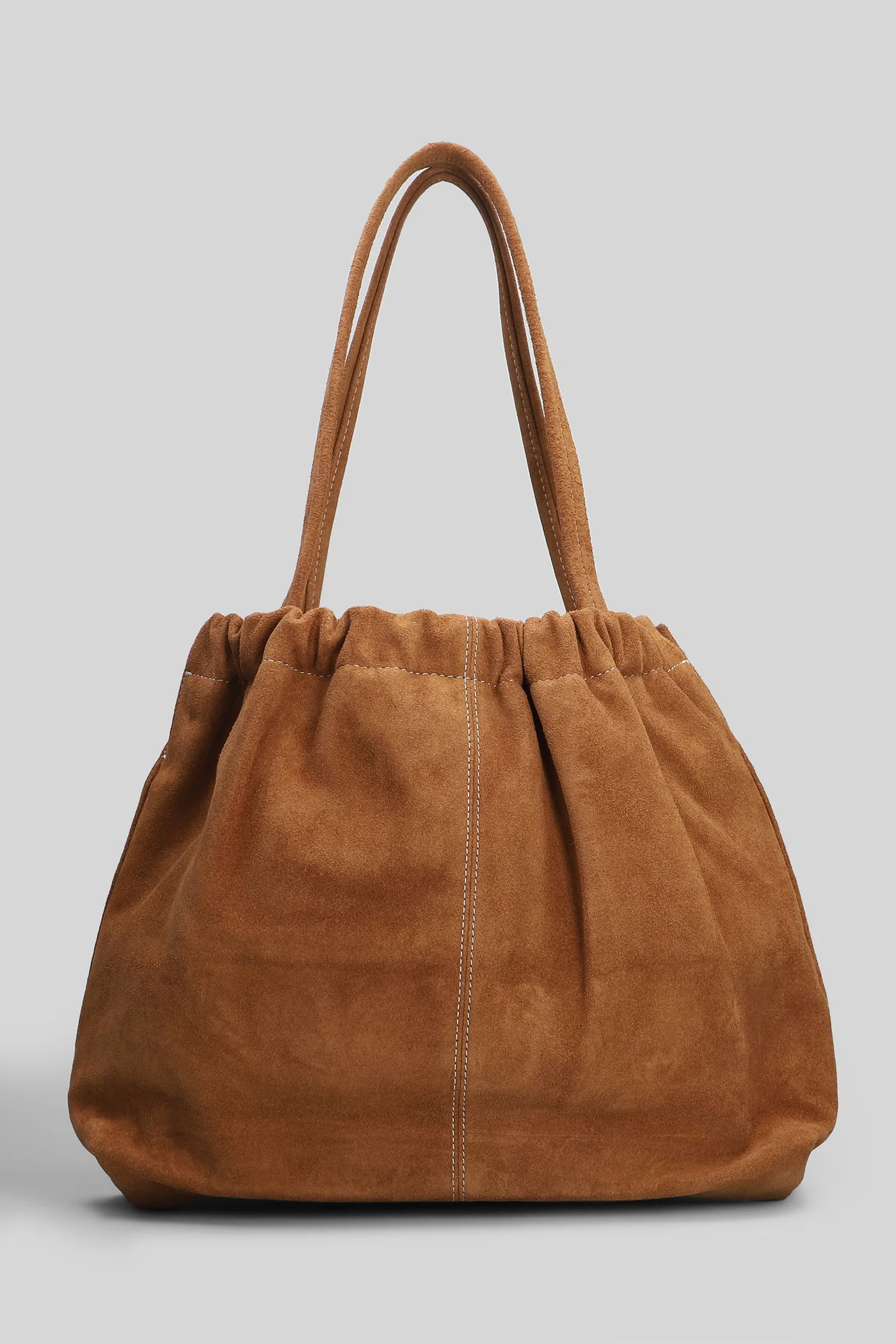 The tote Shoulder bag in leather color suede - Image 11