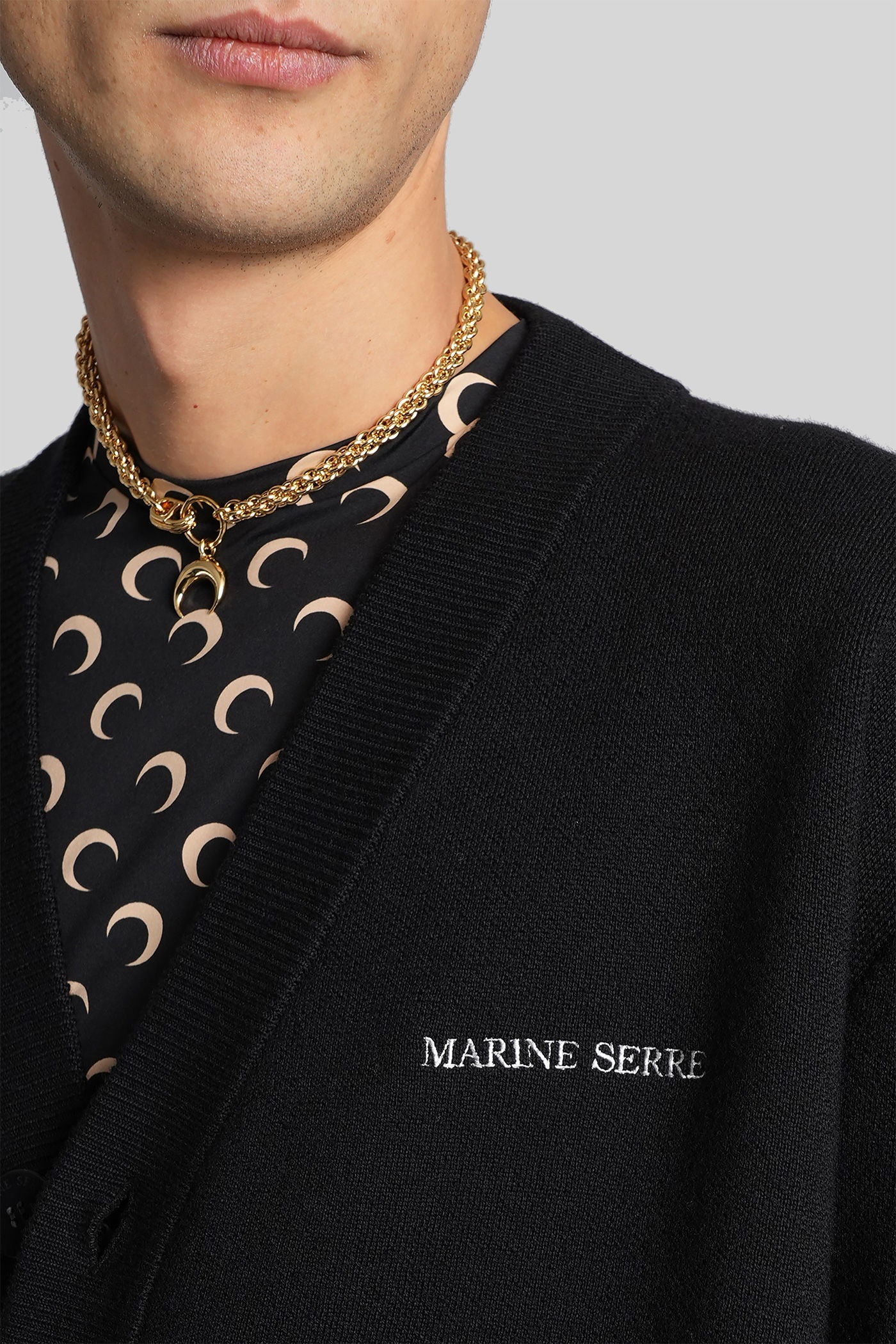 Cardigan in black wool - Image 5