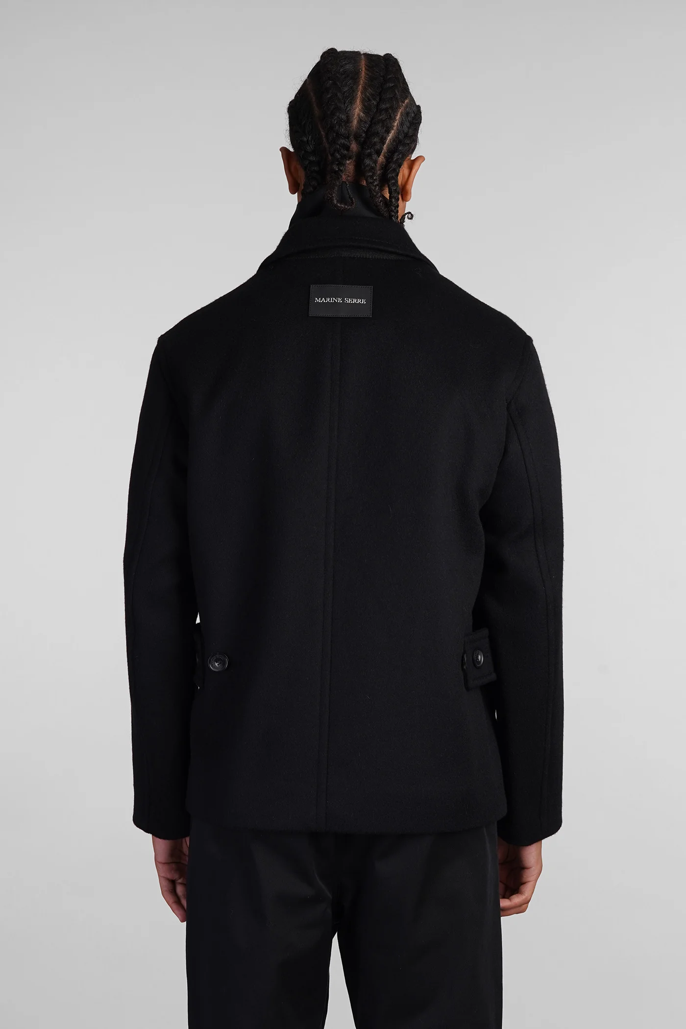 Coat in black wool - Image 3