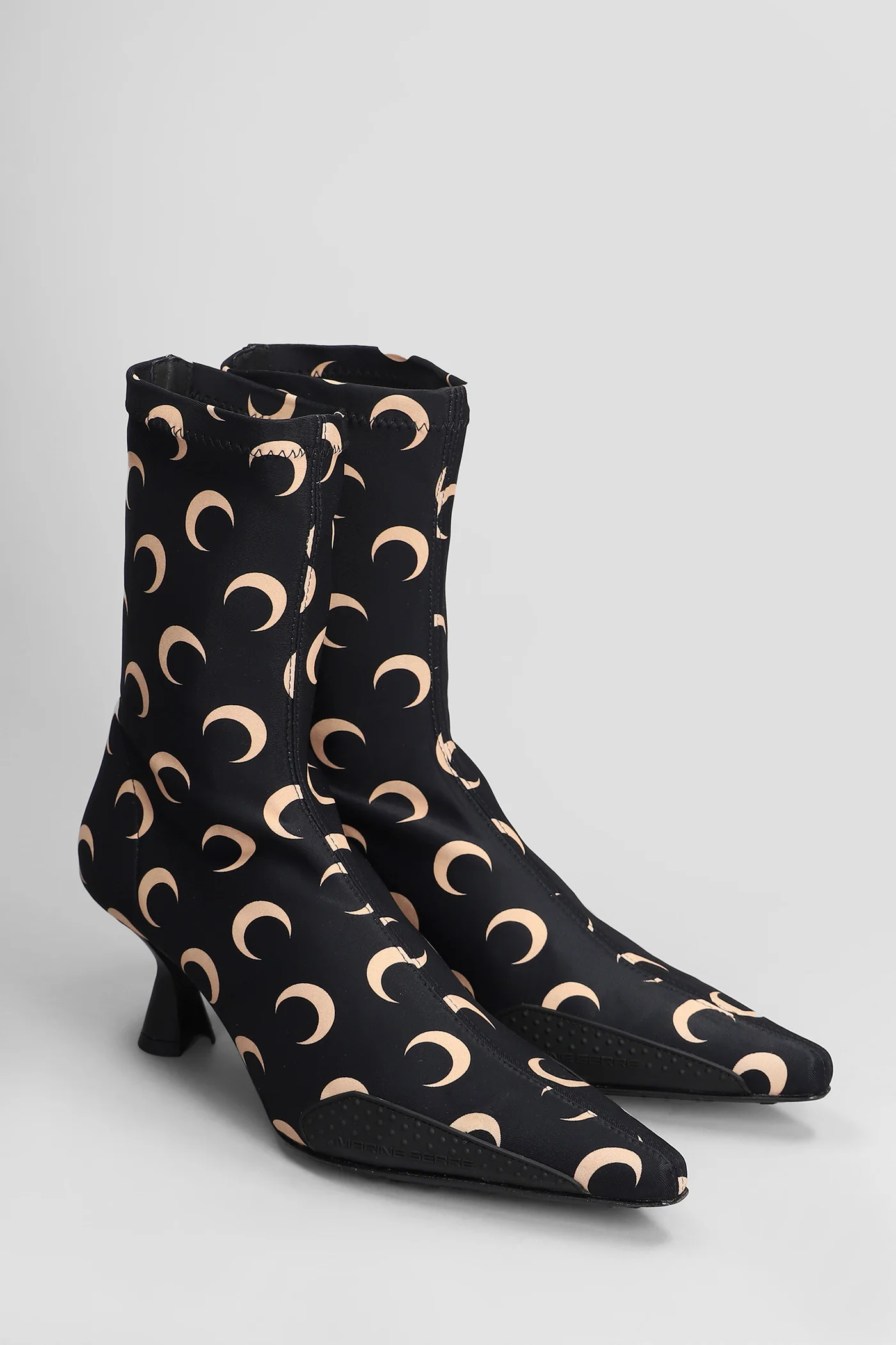 High heels Ankle boots in black polyester - Image 2