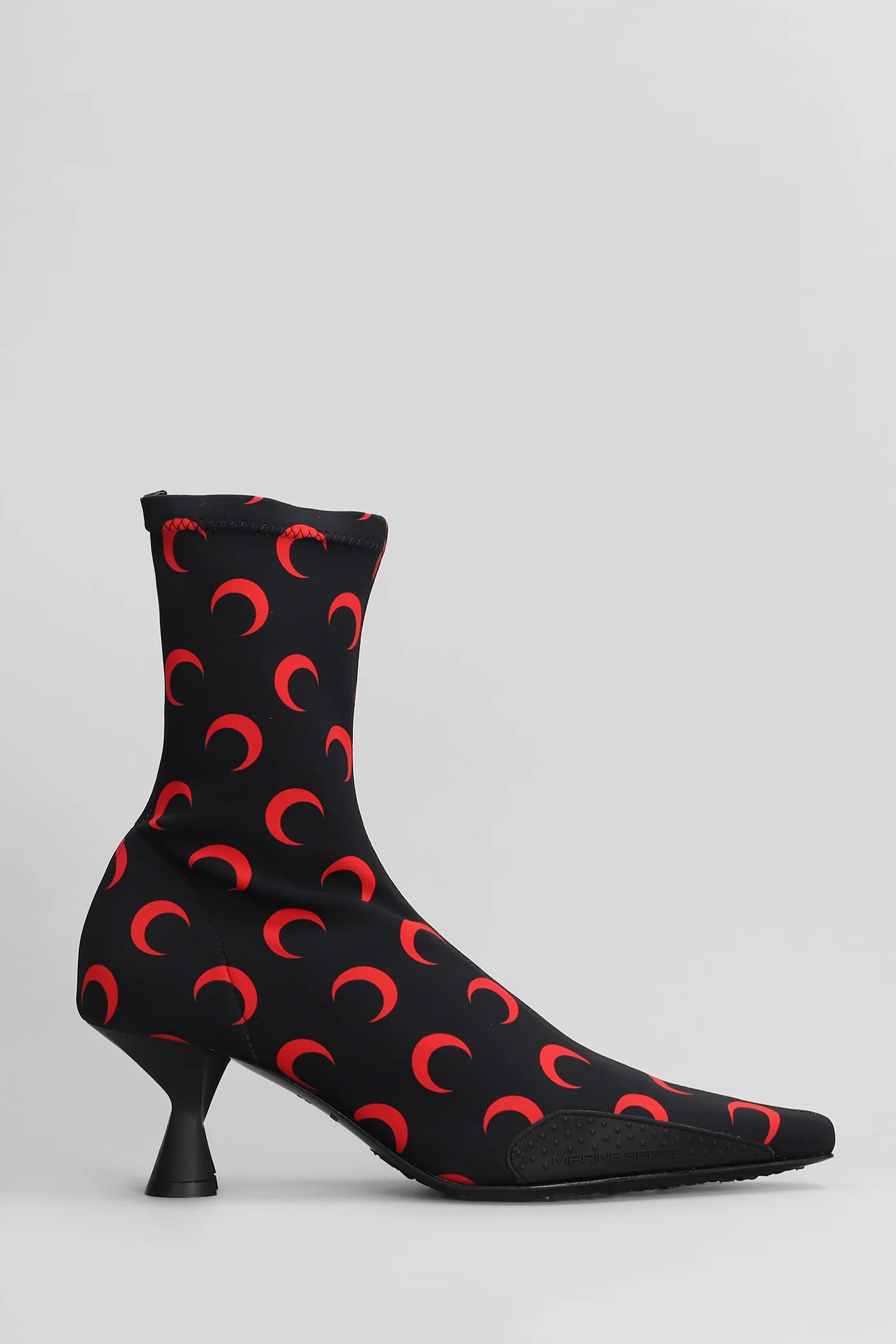 High heels Ankle boots in black polyester