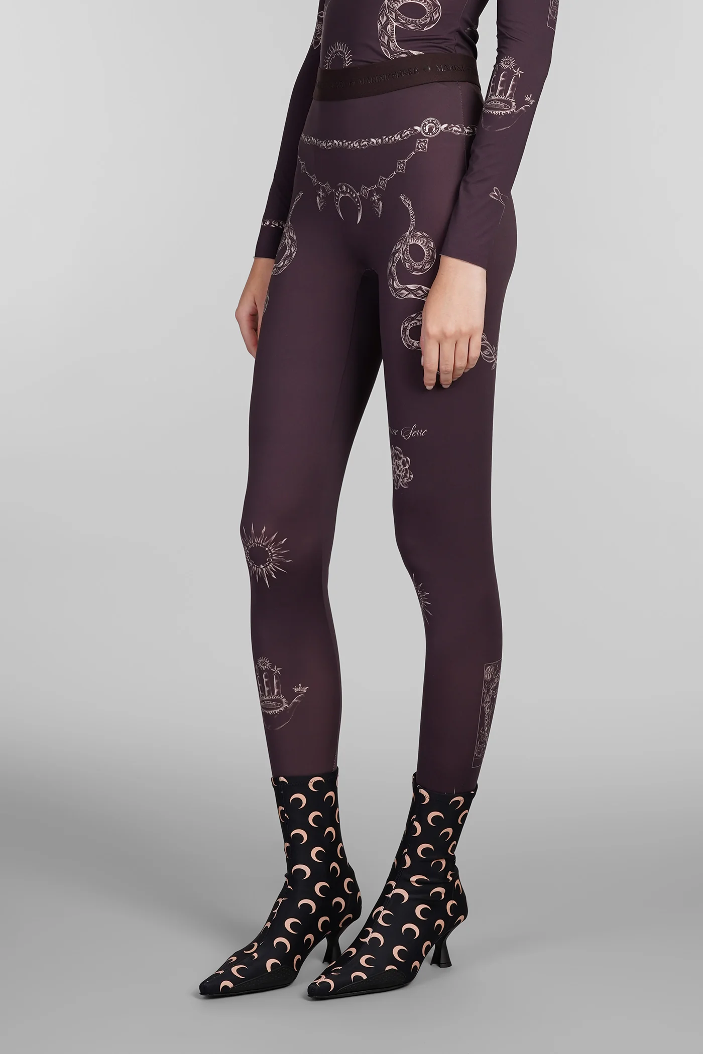 Leggings in brown polyester - Image 4