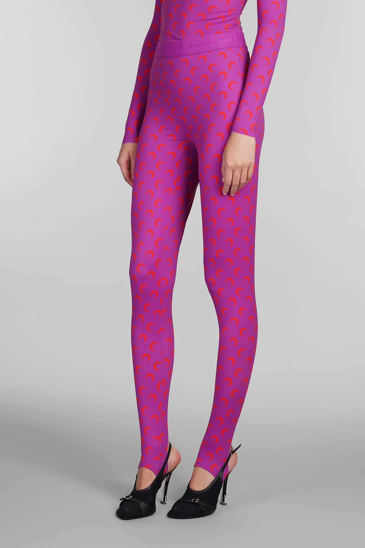 Leggings in Viola polyamide - Image 4