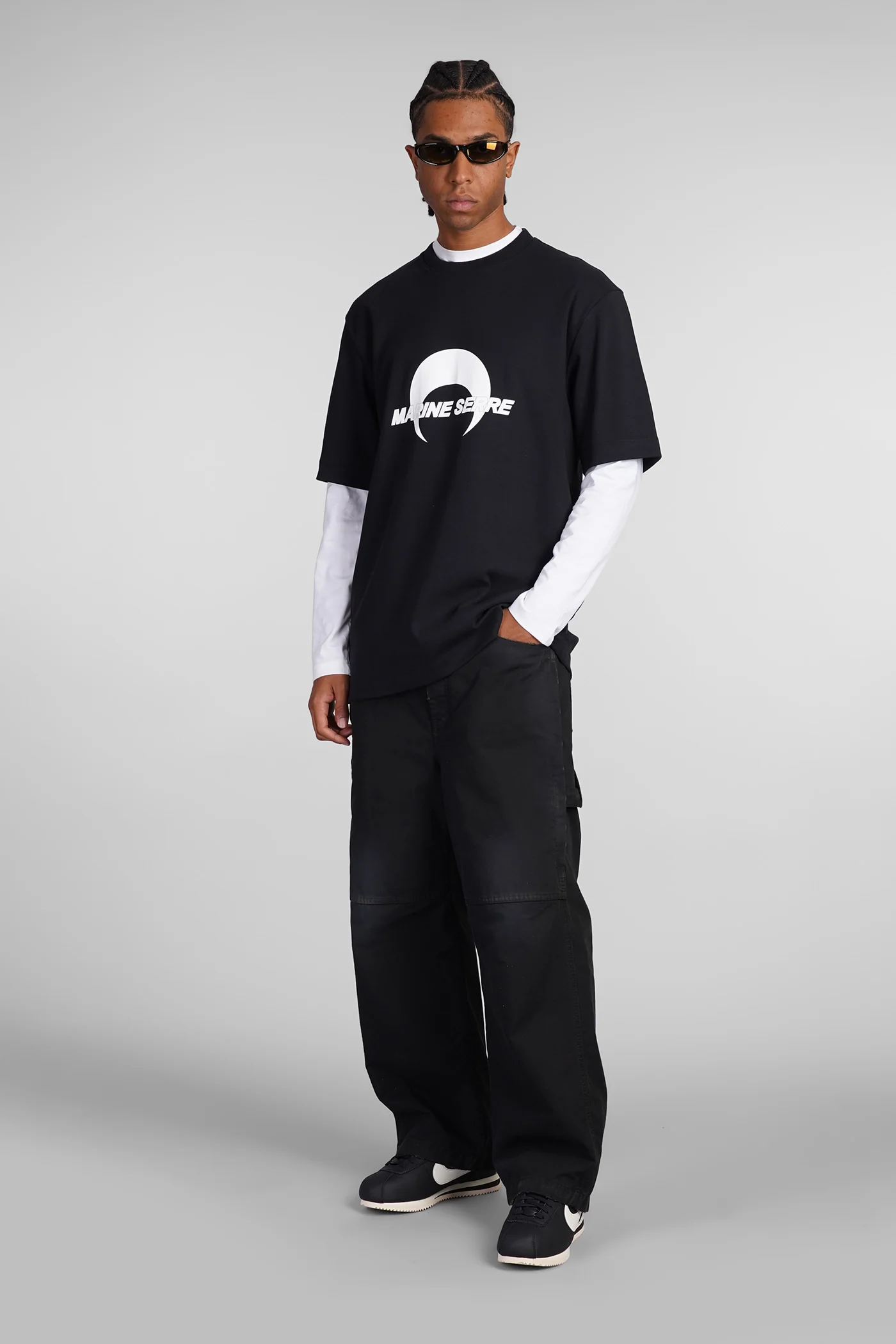 T-Shirt in black cotton - Image 2