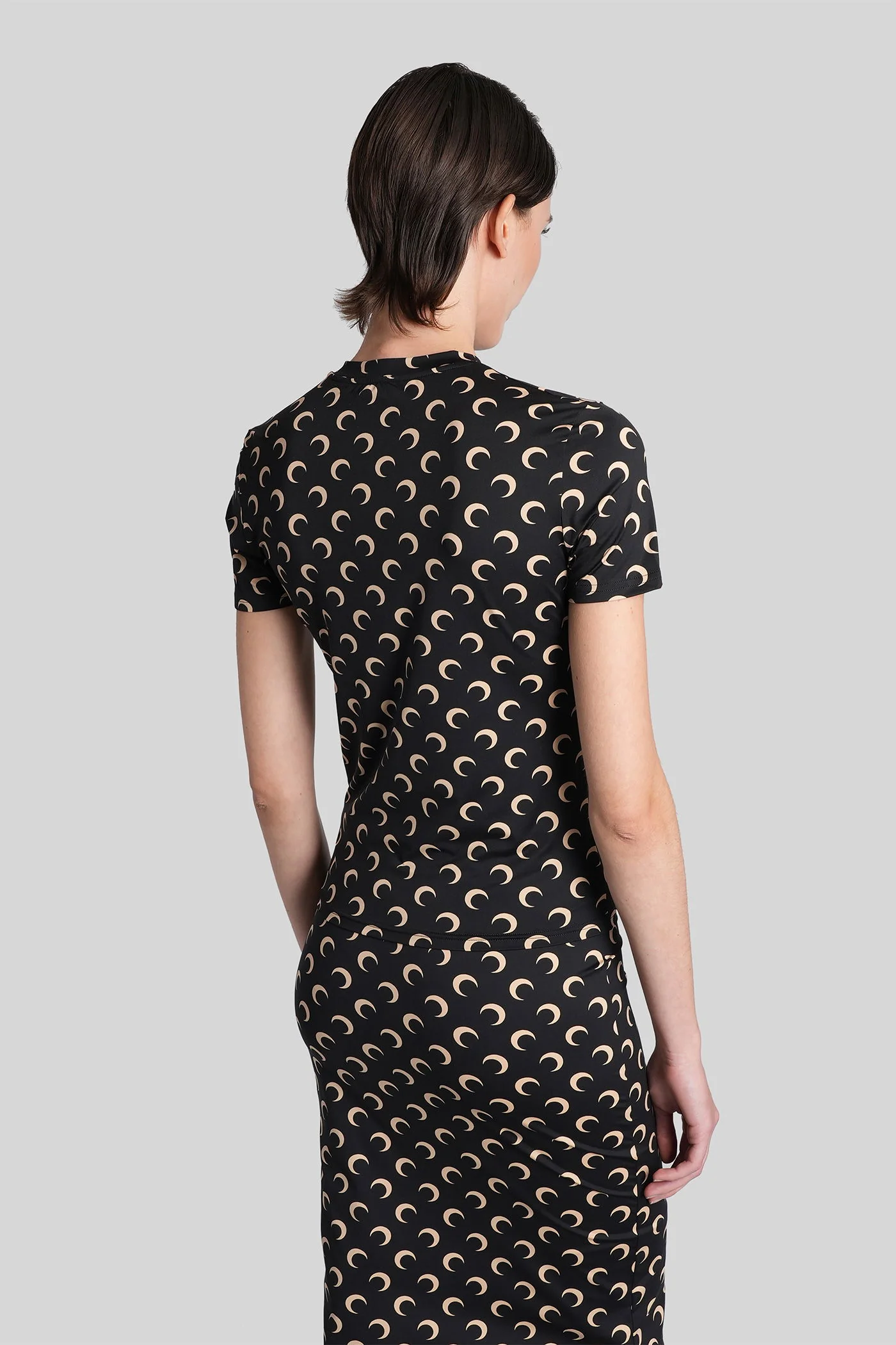 T-Shirt in black polyamide - Image 3