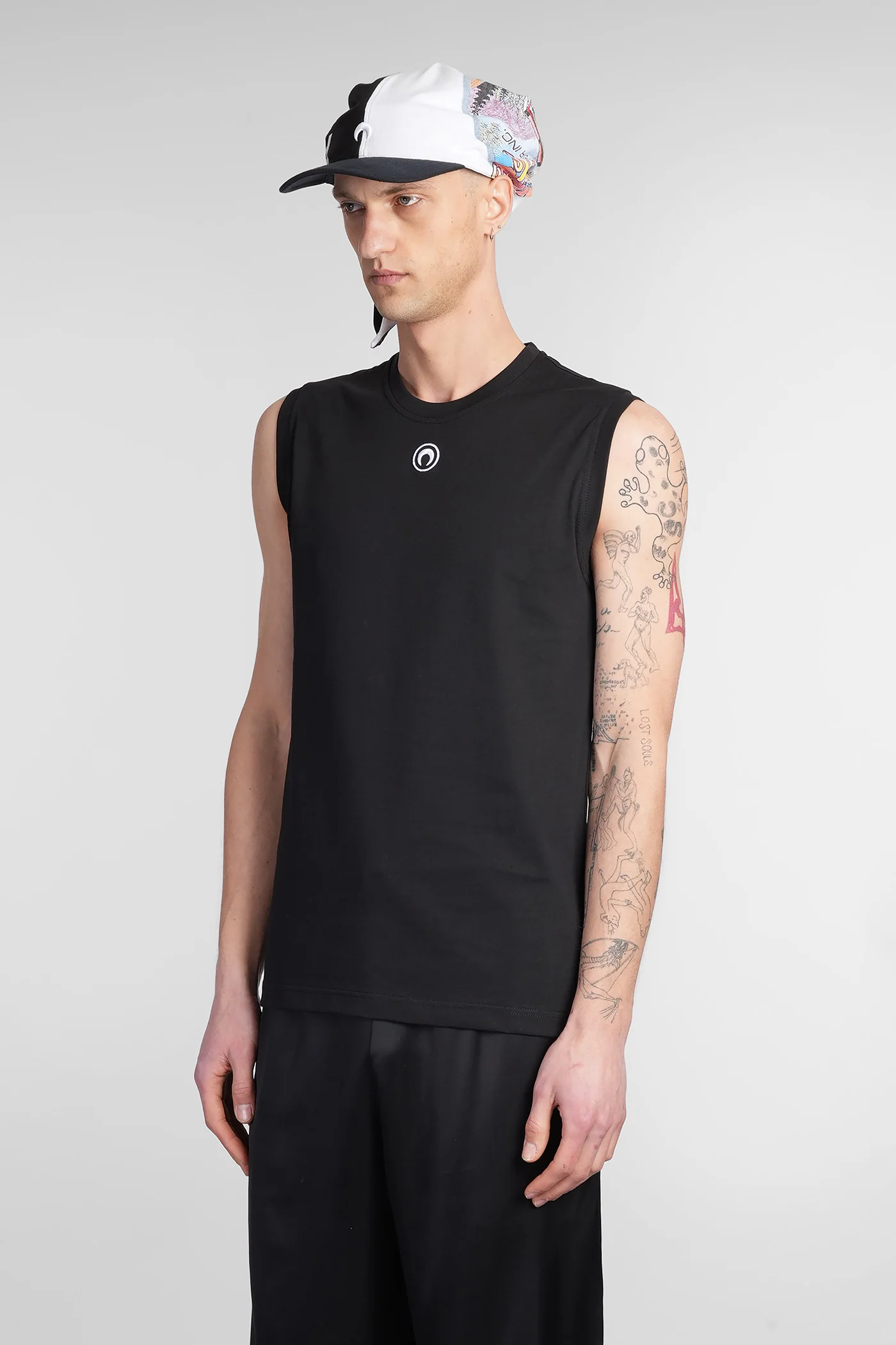 tank Top in black cotton - Image 4