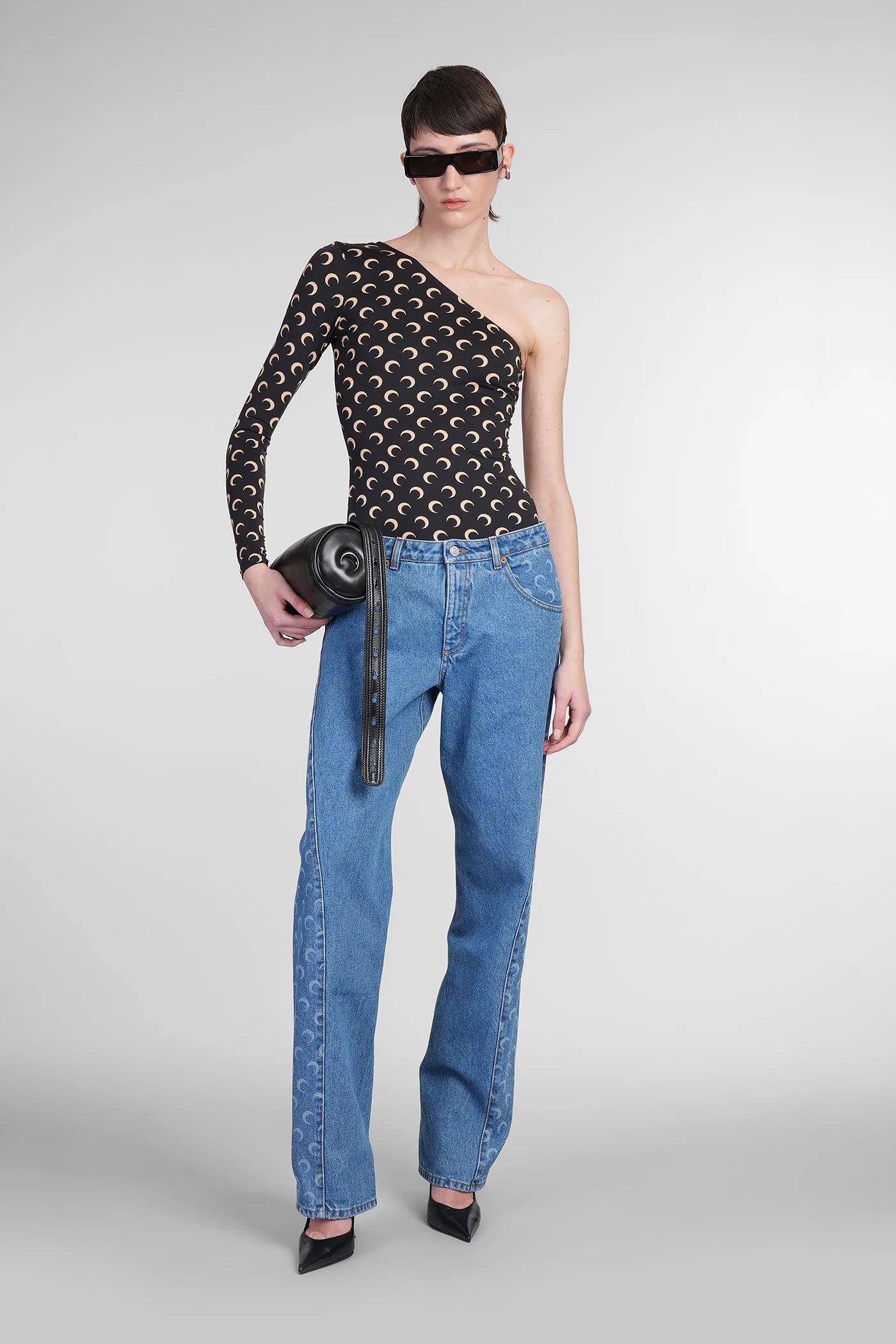 Topwear in black polyamide - Image 2