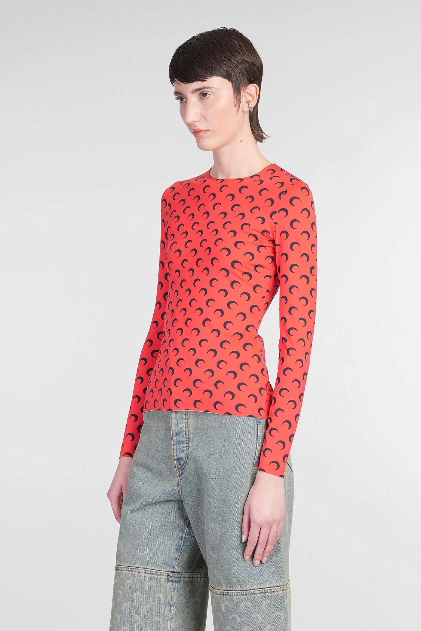 Topwear in red polyamide - Image 4