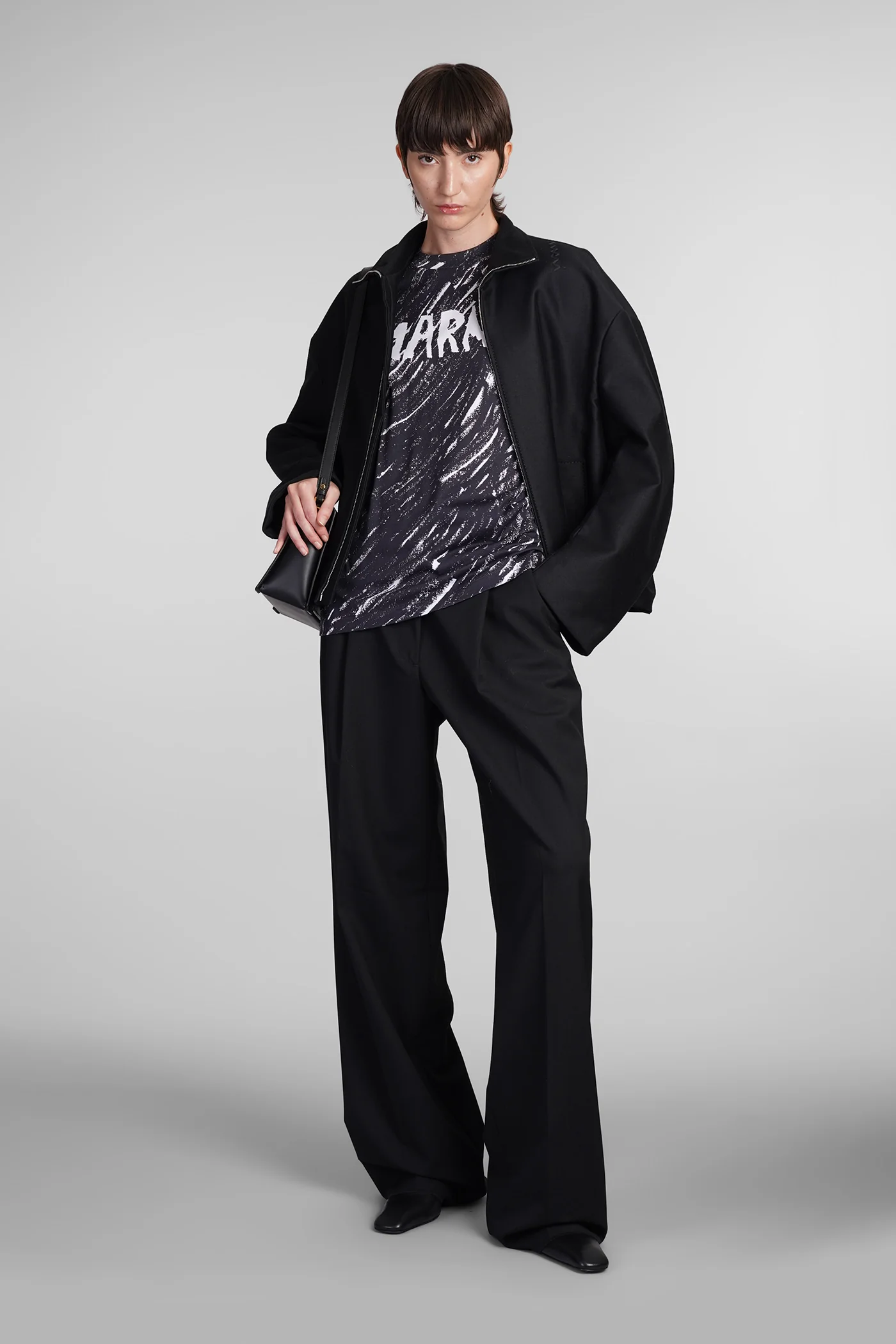 Casual jacket in black polyester - Image 2