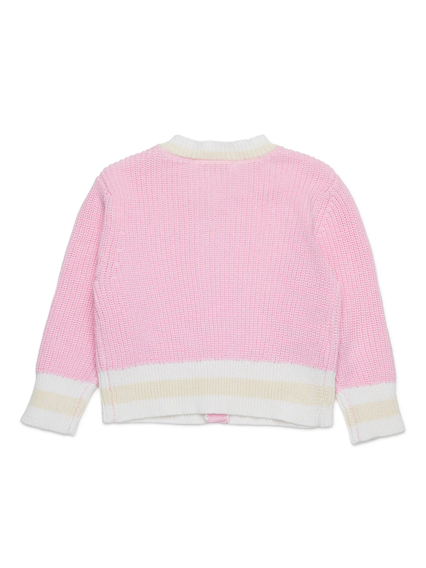 Cardigan in rose-pink cotton - Image 2