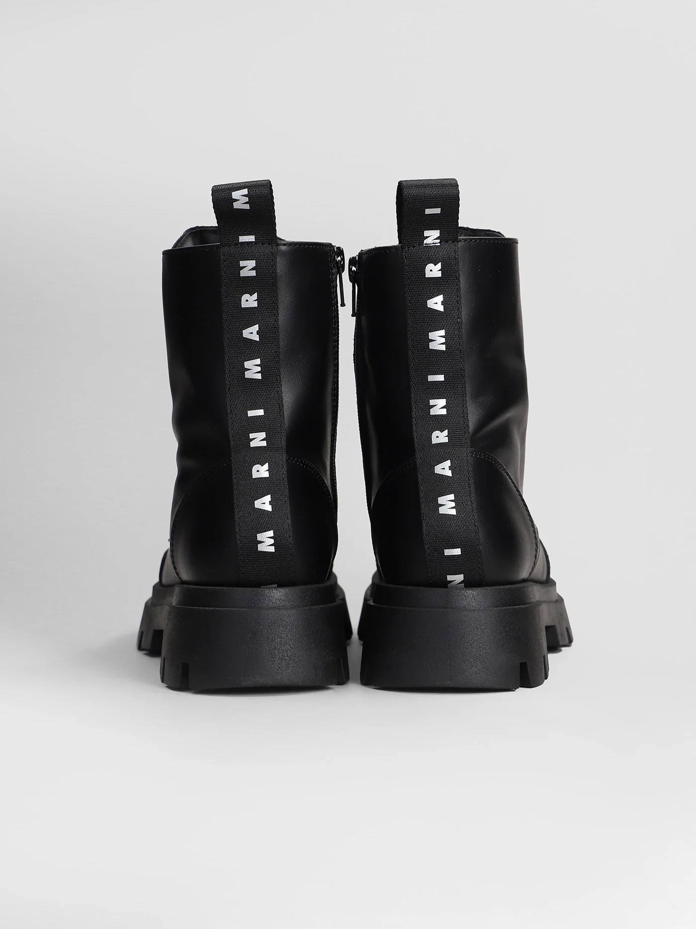 Combat boots in black leather - Image 4