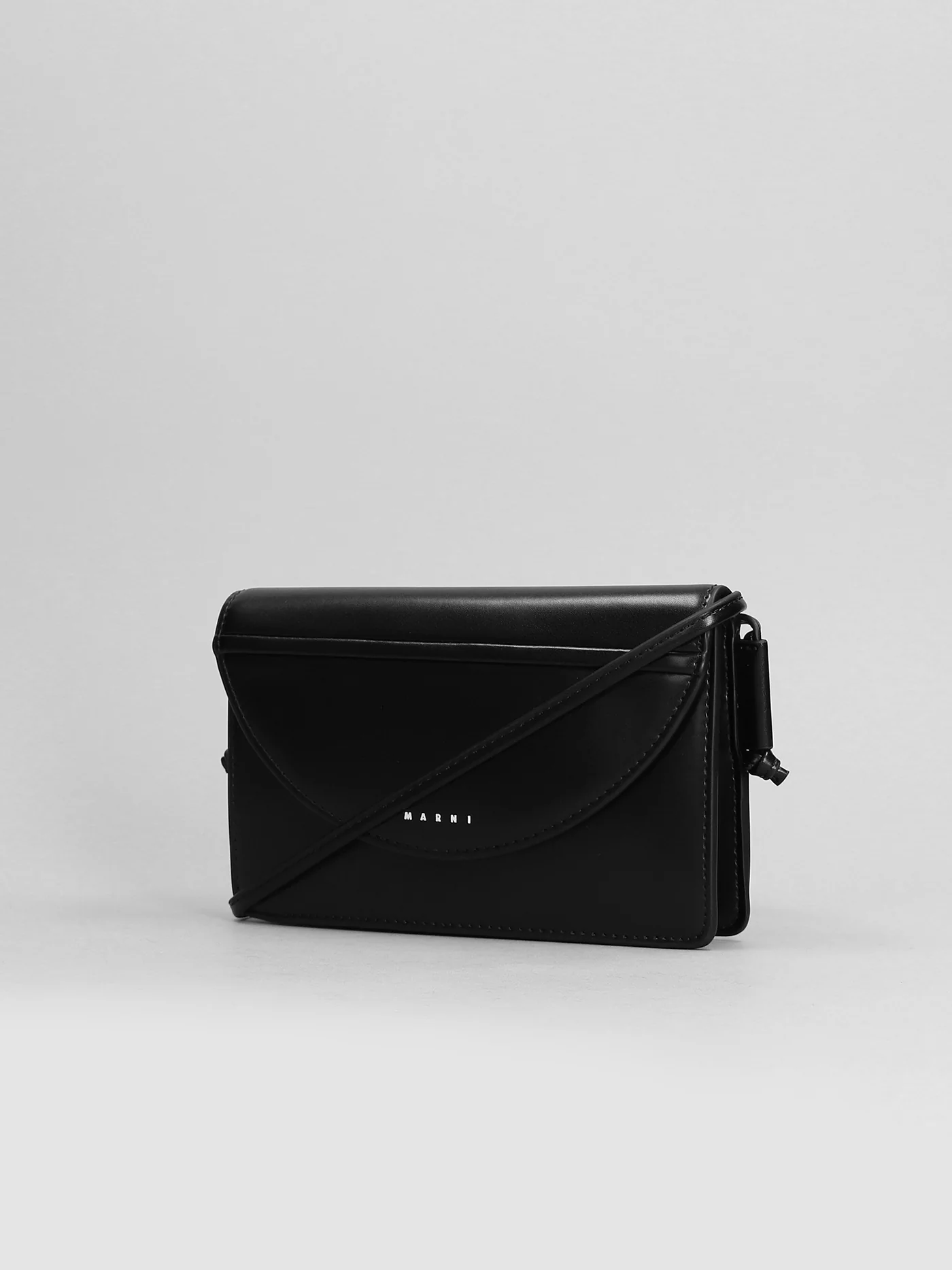 Shoulder bag in black polyester - Image 2