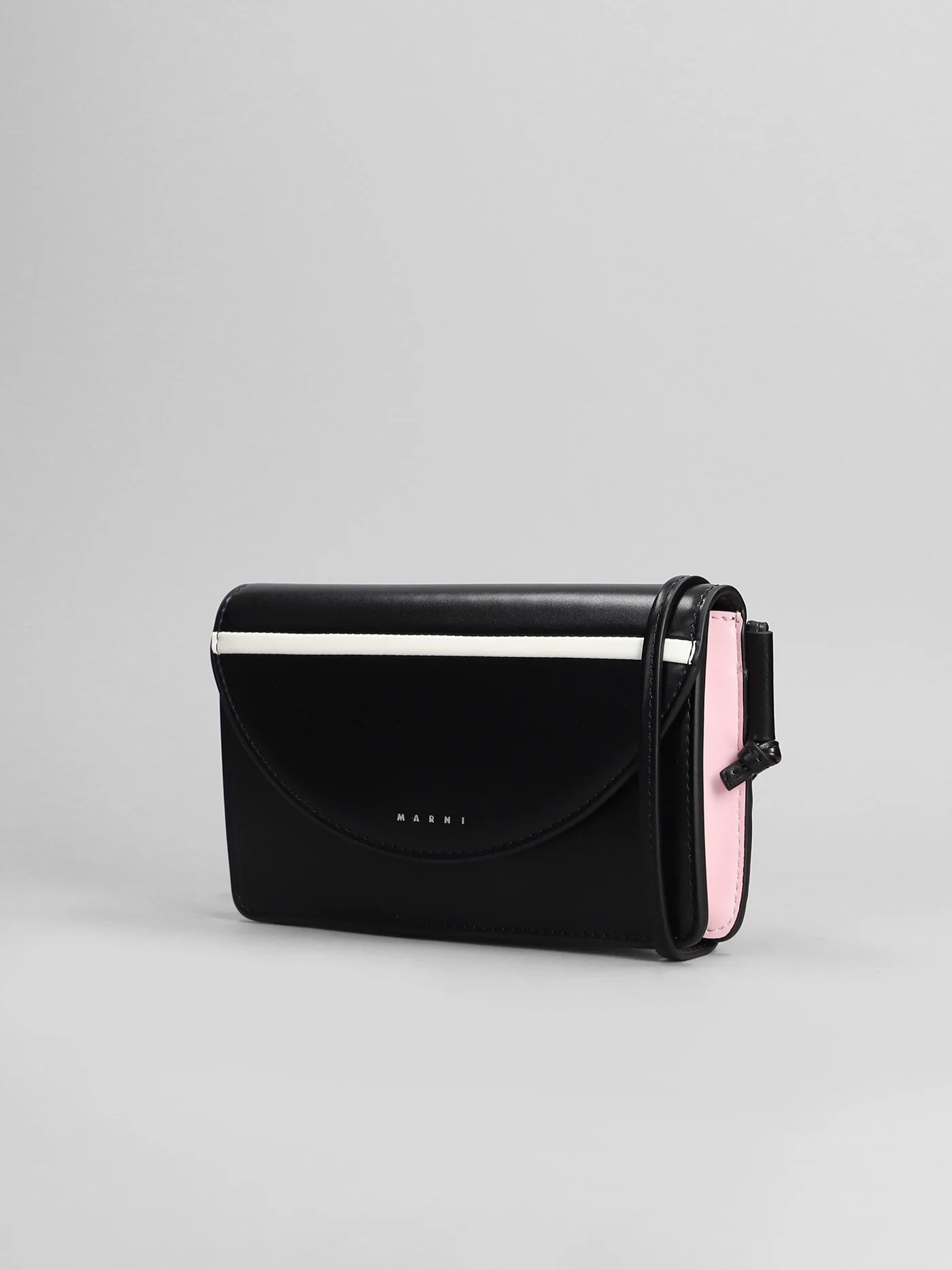 Shoulder bag in black polyester - Image 2