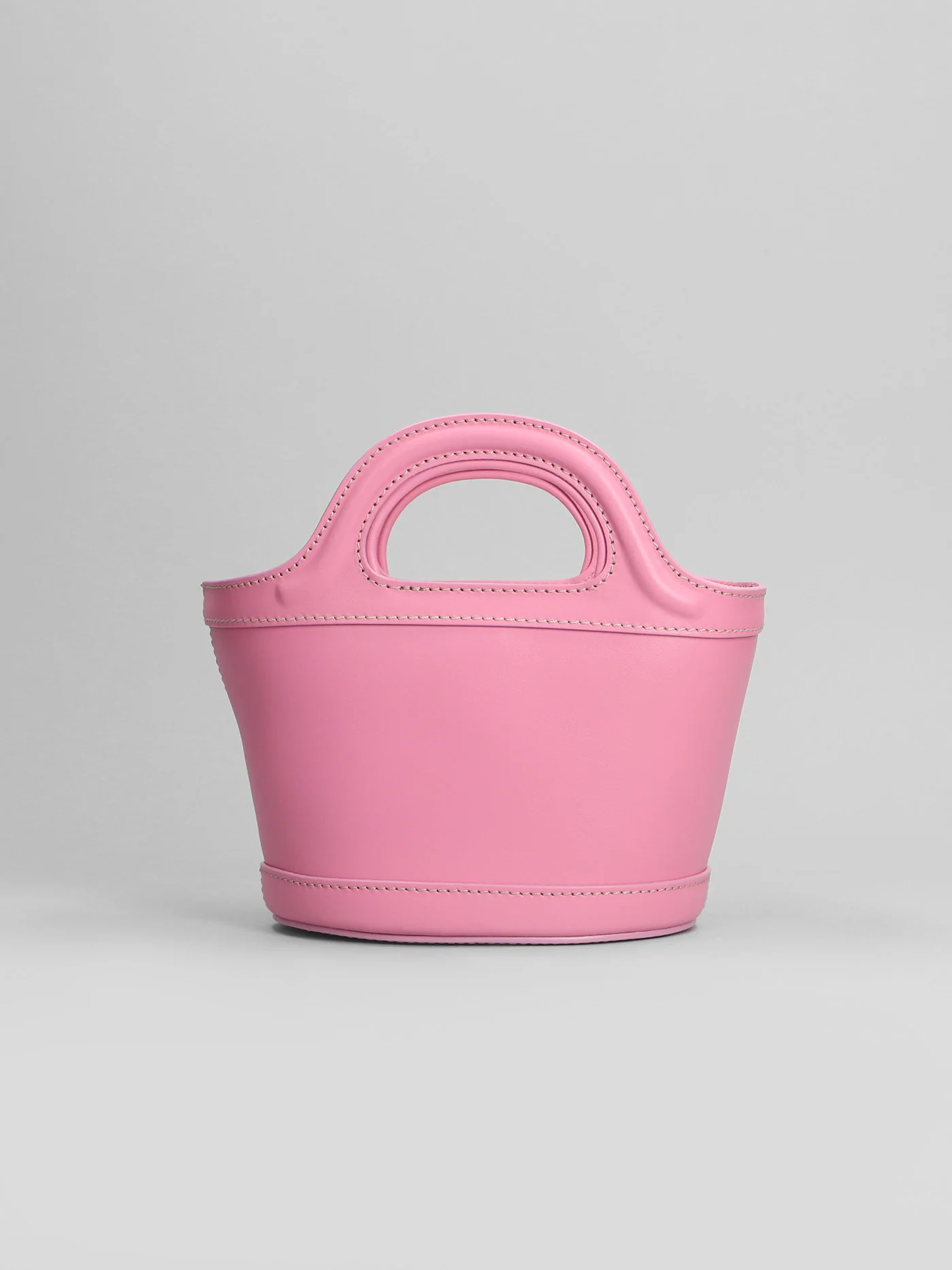 Shoulder bag in rose-pink leather - Image 3