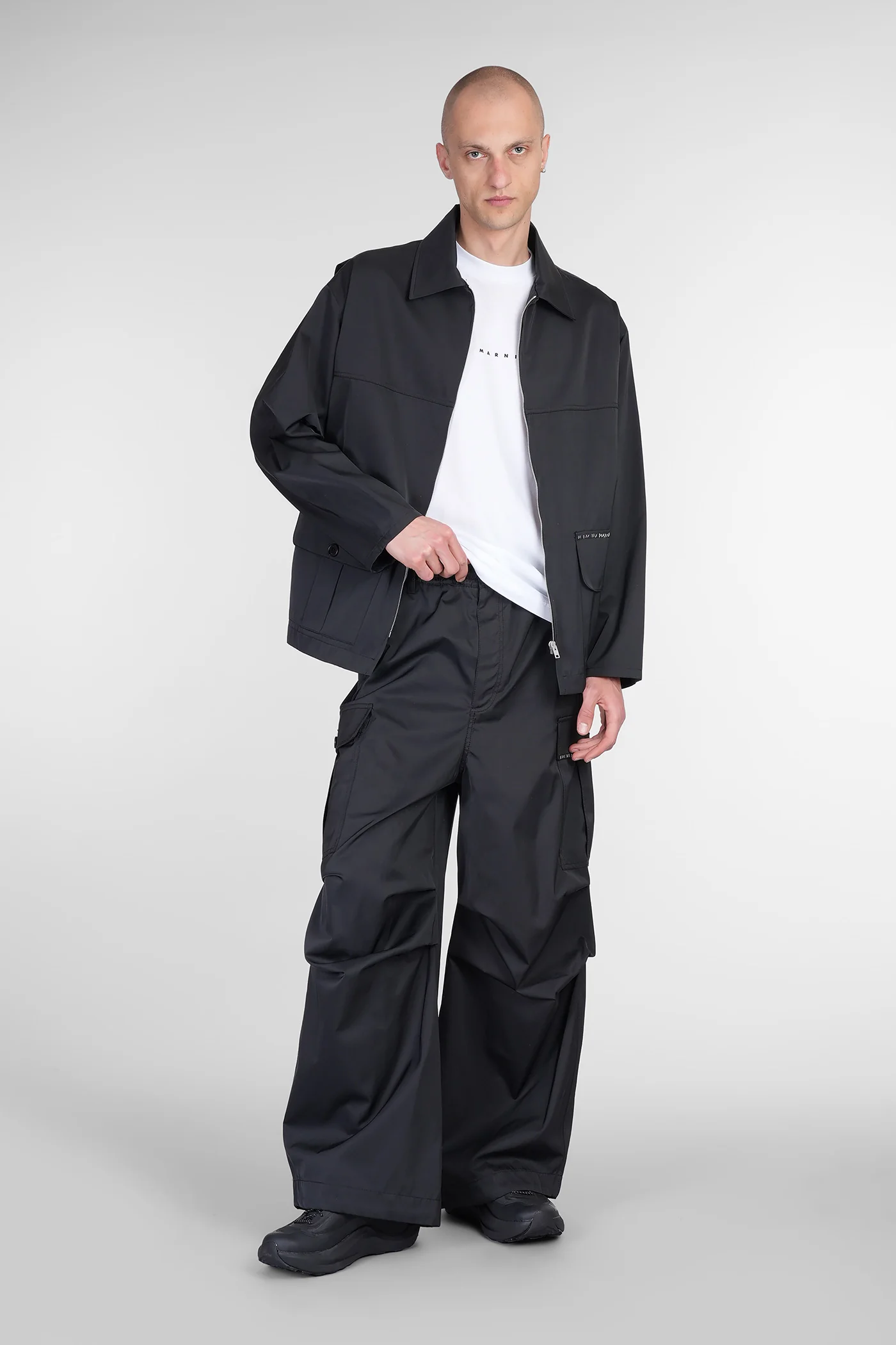 Pants in black polyester - Image 2