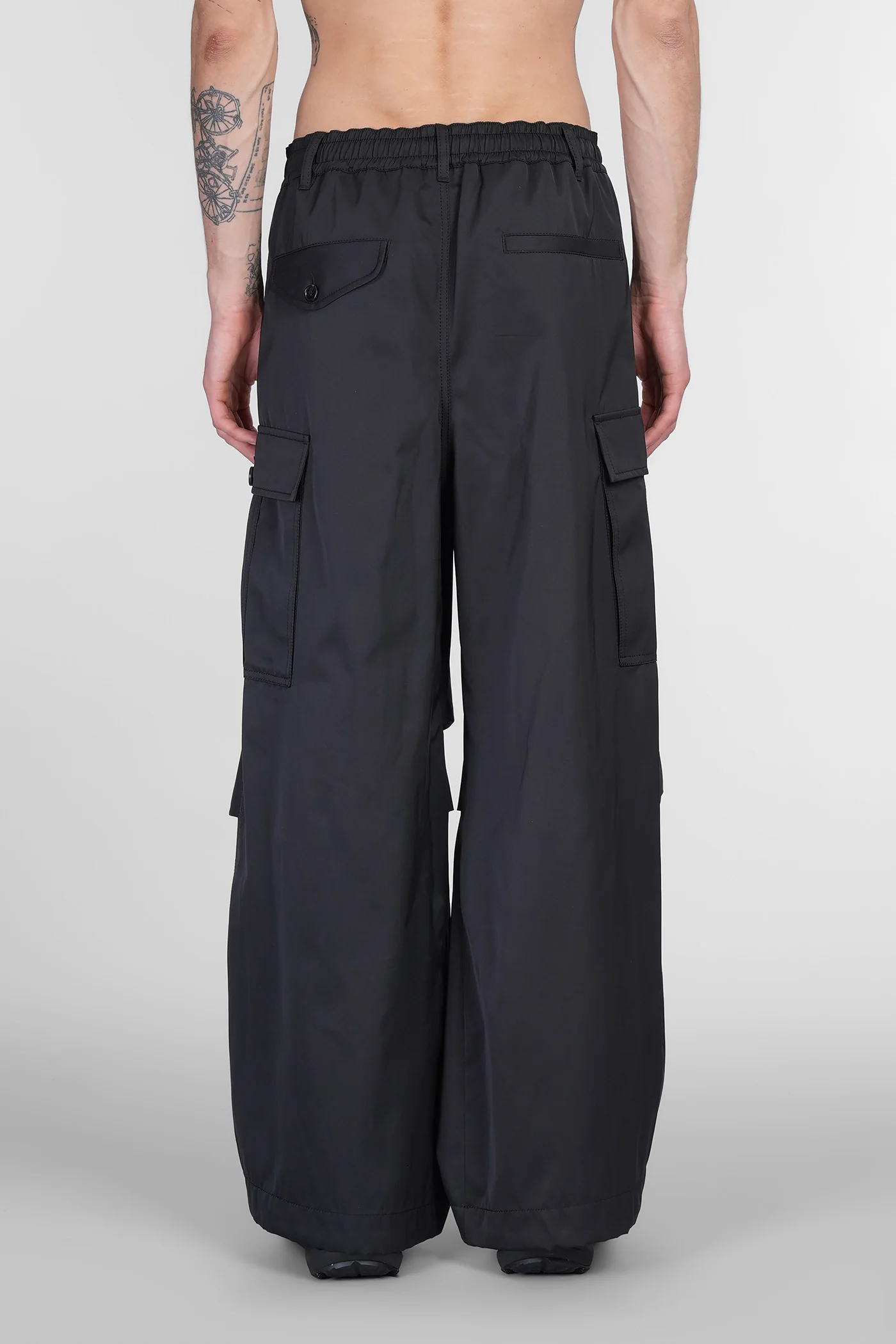 Pants in black polyester - Image 3