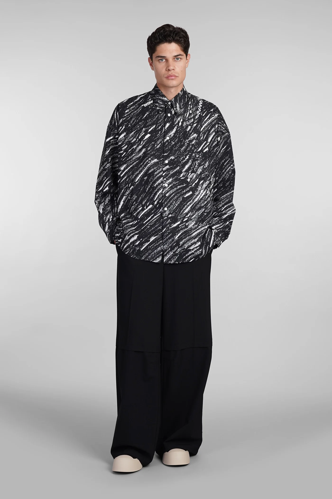 Pants in black polyester - Image 2