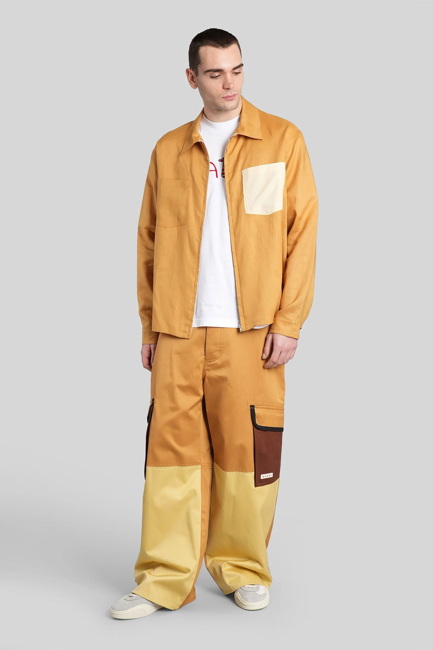 Pants in Camel cotton - Image 2