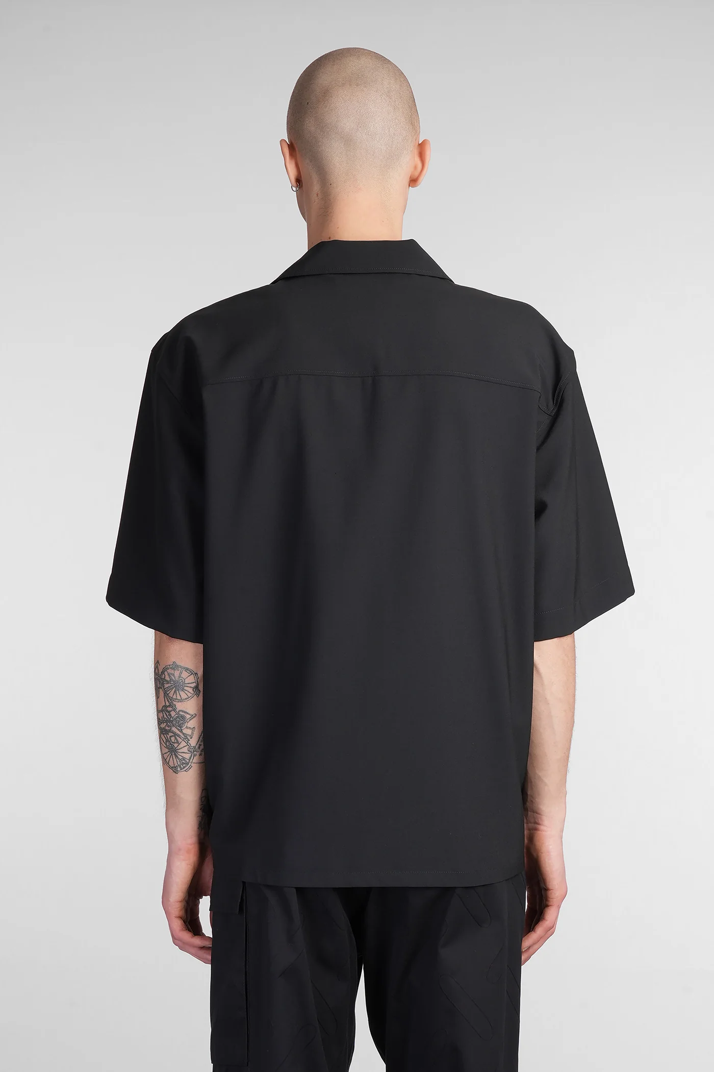 Shirt in black polyester - Image 3