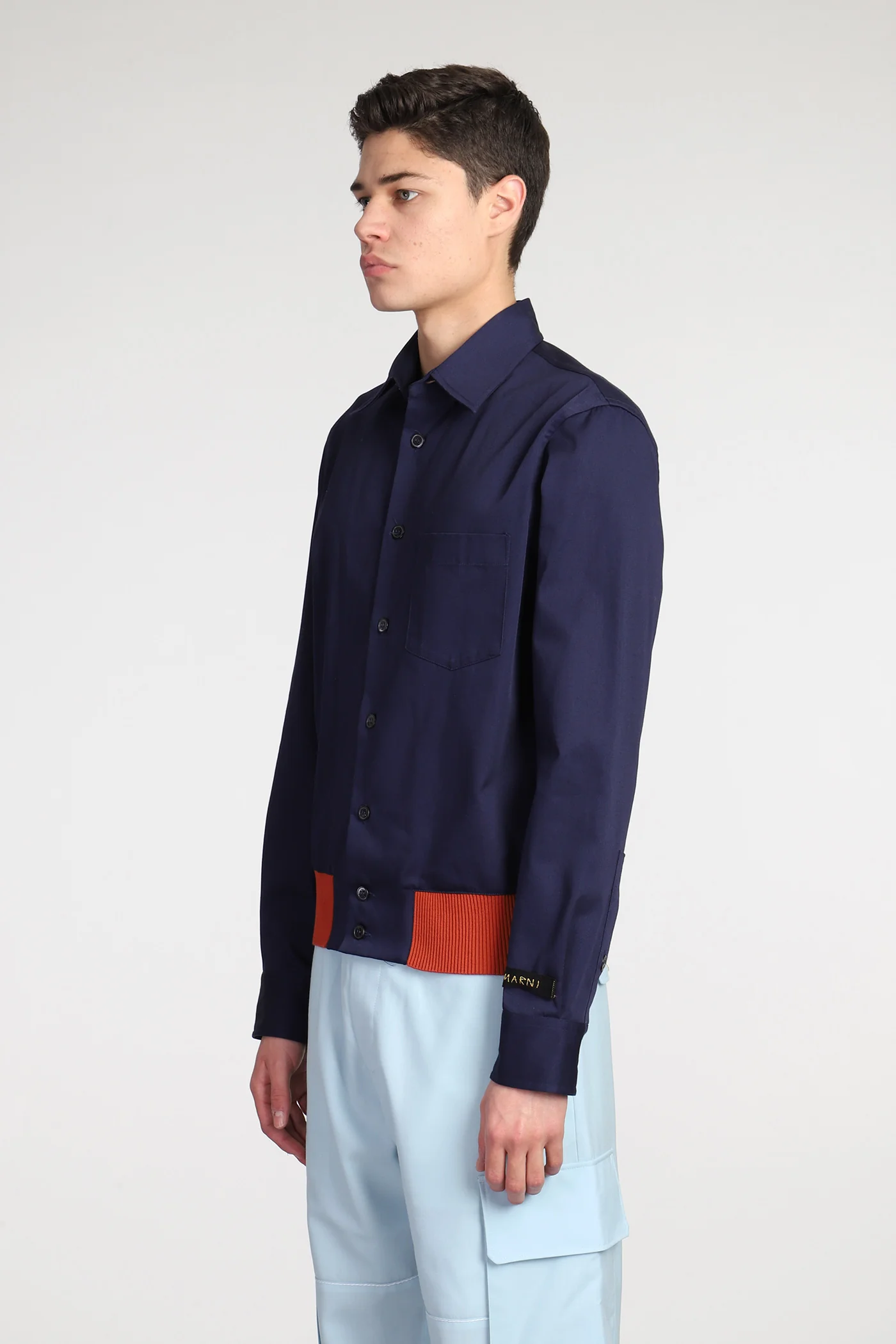 Shirt in blue cotton - Image 4