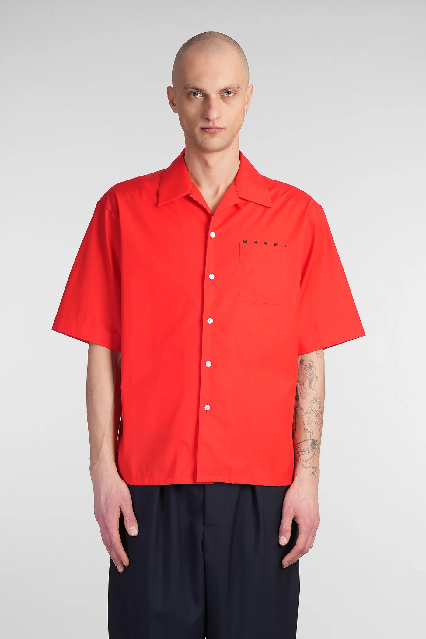 Shirt in red cotton
