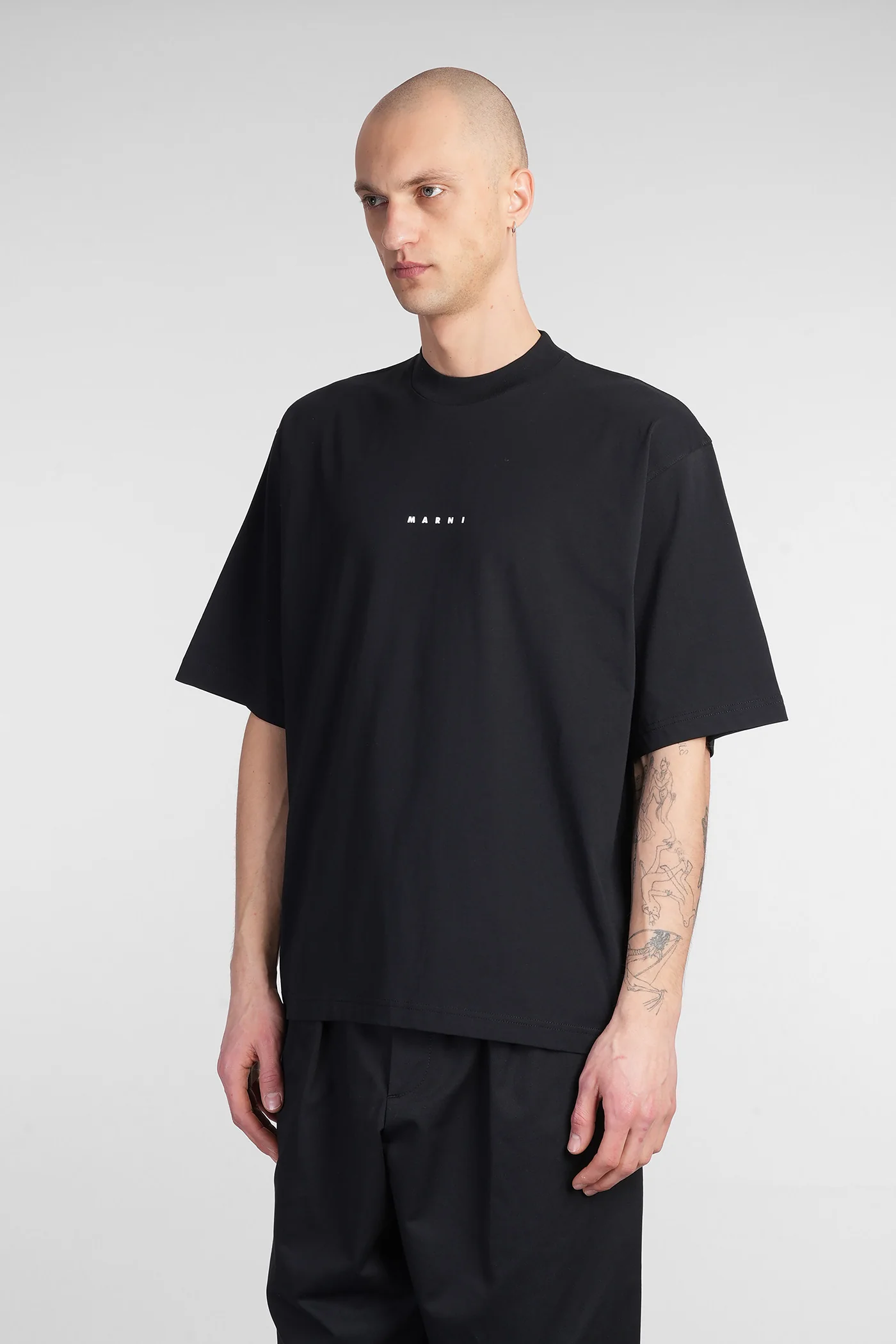 T-Shirt in black cotton - Image 4